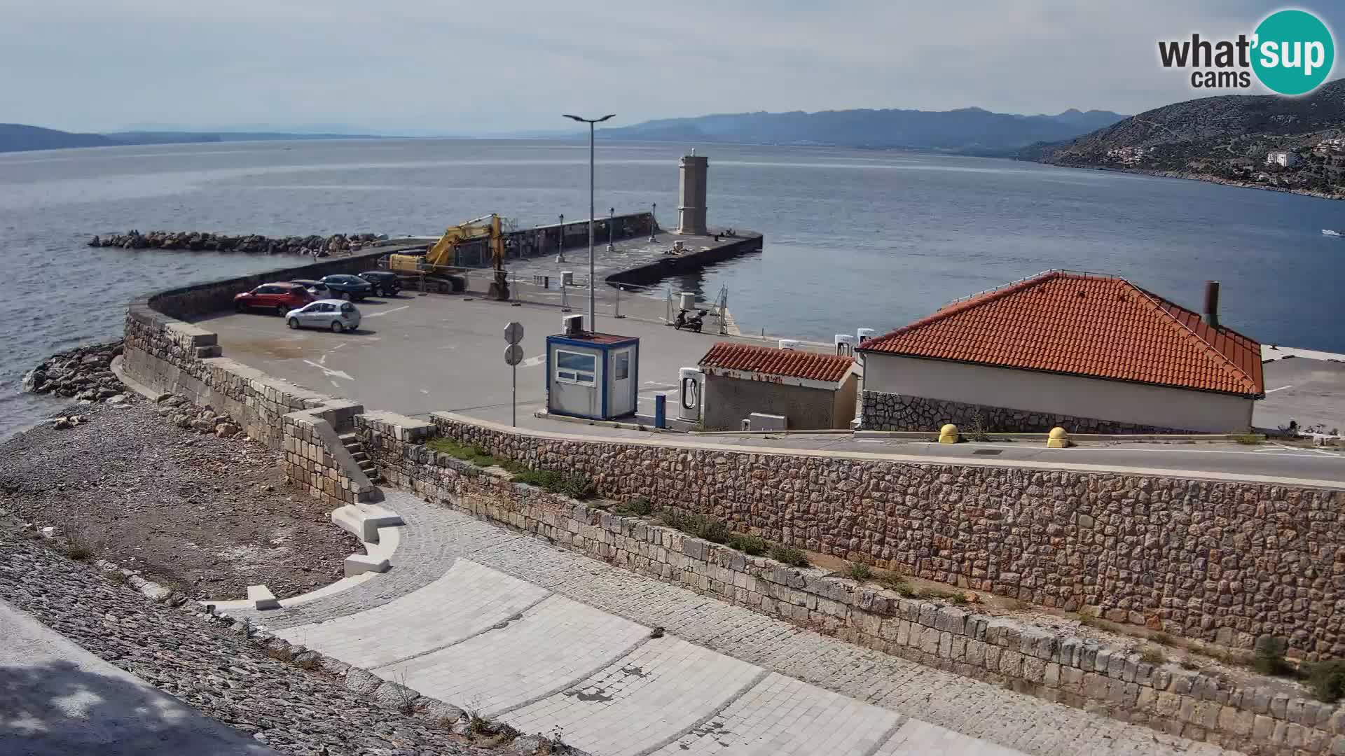 Senj Hafen Webcam – Wellenbrecher & Leuchtturm Liveblick