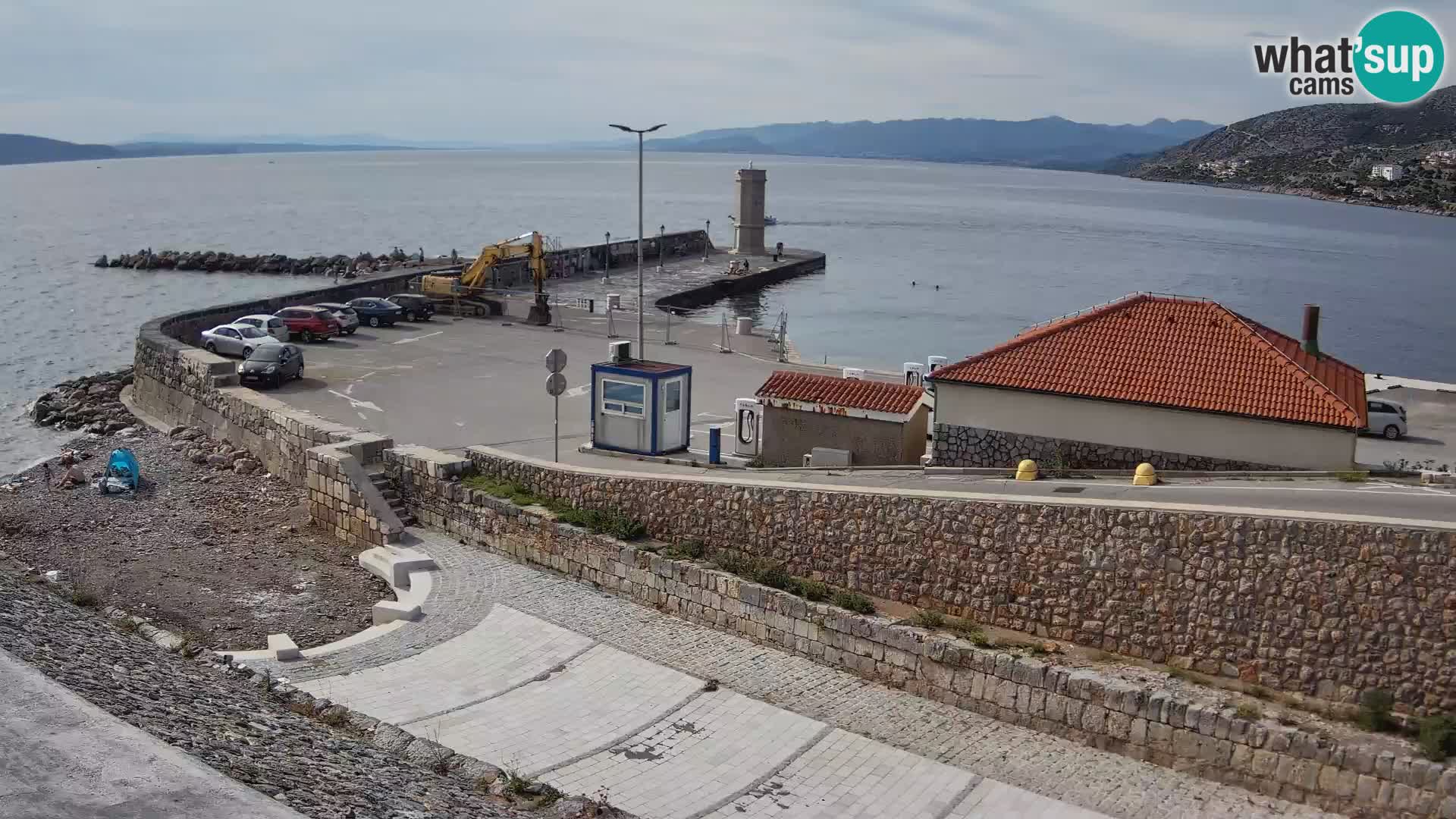 Senj Hafen Webcam – Wellenbrecher & Leuchtturm Liveblick