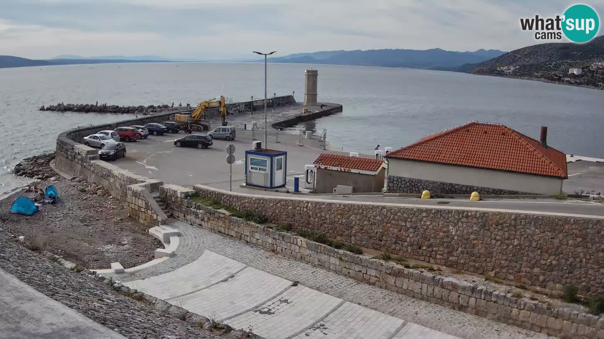 Senj Hafen Webcam – Wellenbrecher & Leuchtturm Liveblick