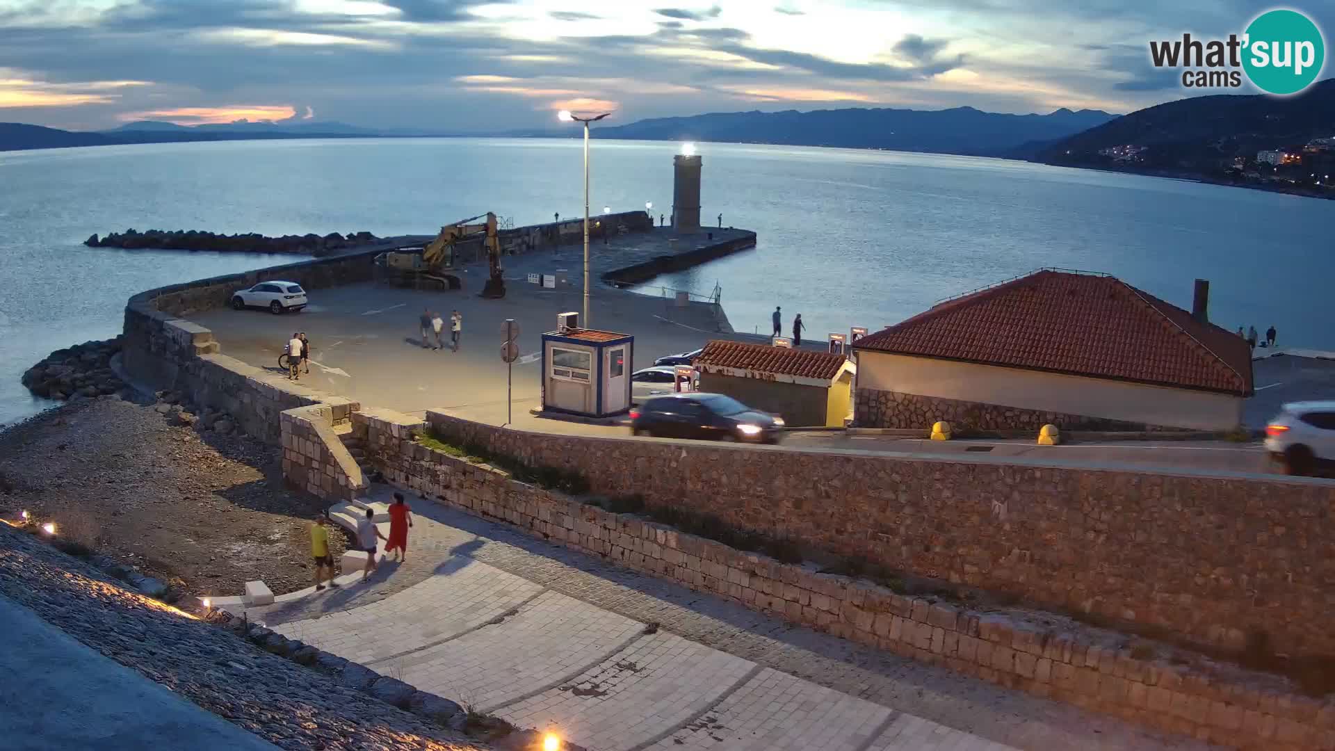 Webcam port de Senj – Vue sur la jetée et le phare