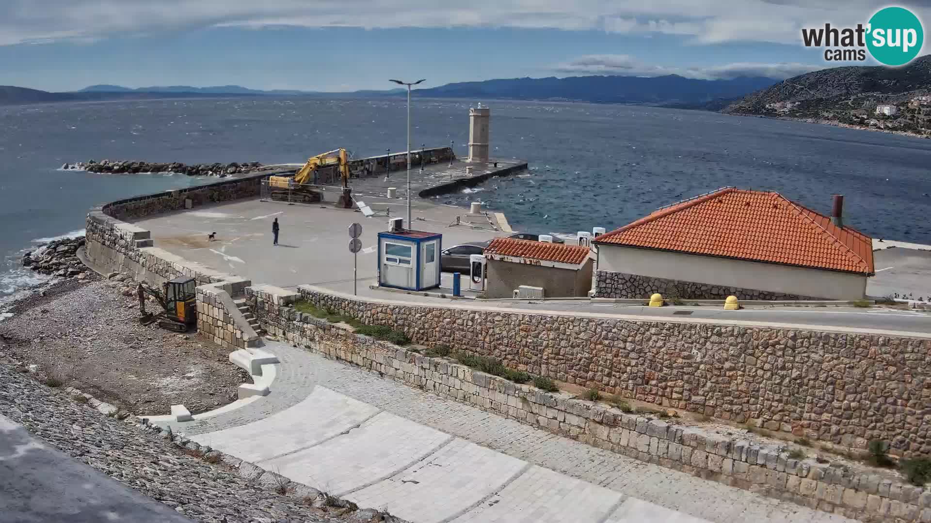 Webcam puerto de Senj – Rompeolas y faro en directo