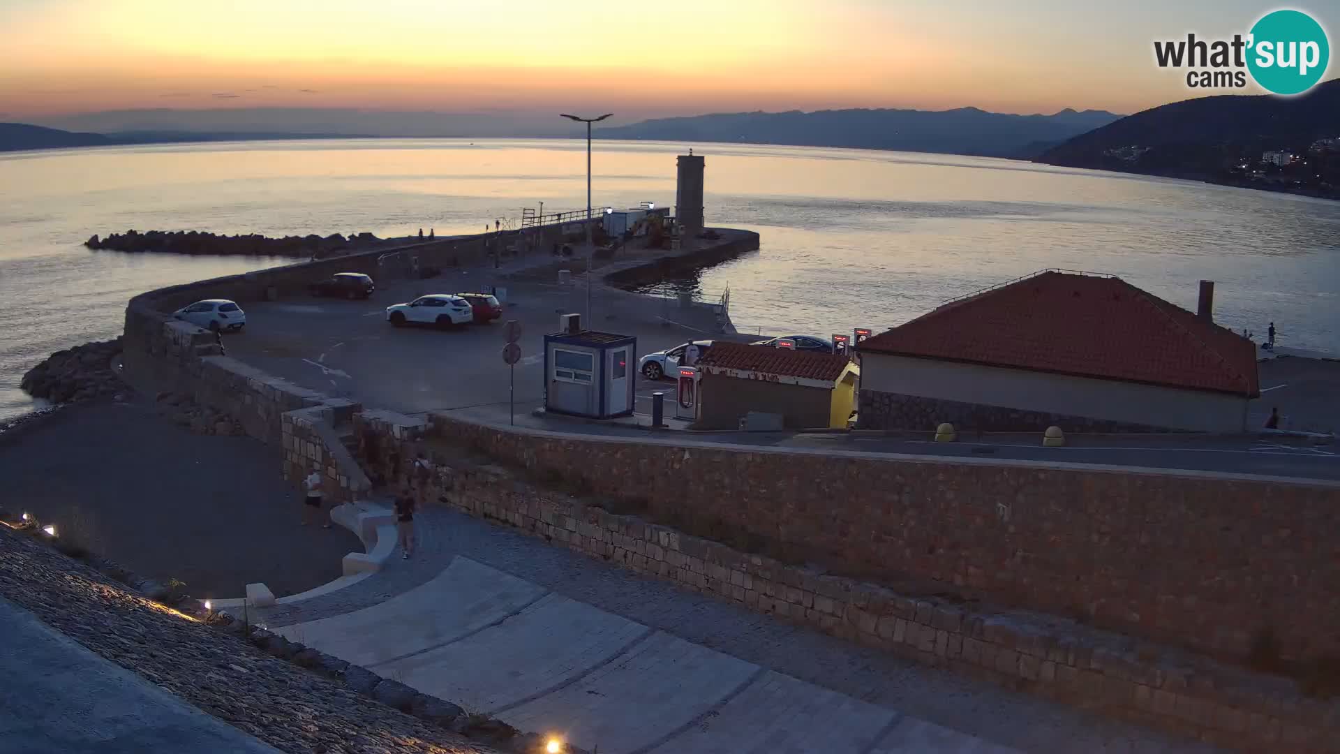 Webcam port de Senj – Vue sur la jetée et le phare