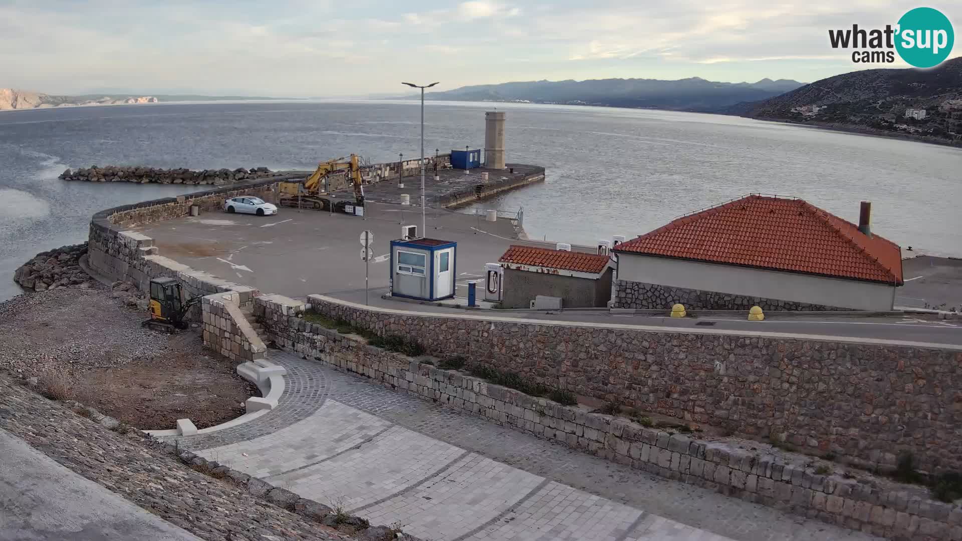 Senj Hafen Webcam – Wellenbrecher & Leuchtturm Liveblick