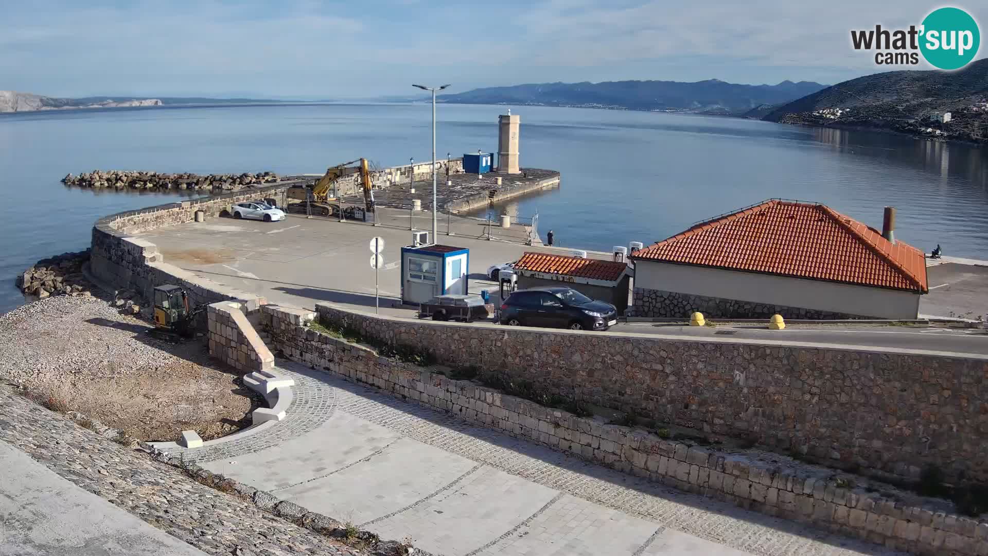 Webcam puerto de Senj – Rompeolas y faro en directo