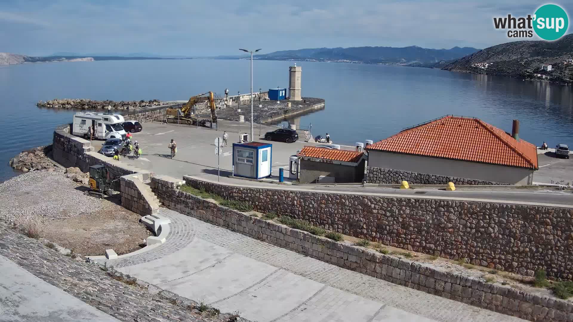 Webcam port de Senj – Vue sur la jetée et le phare
