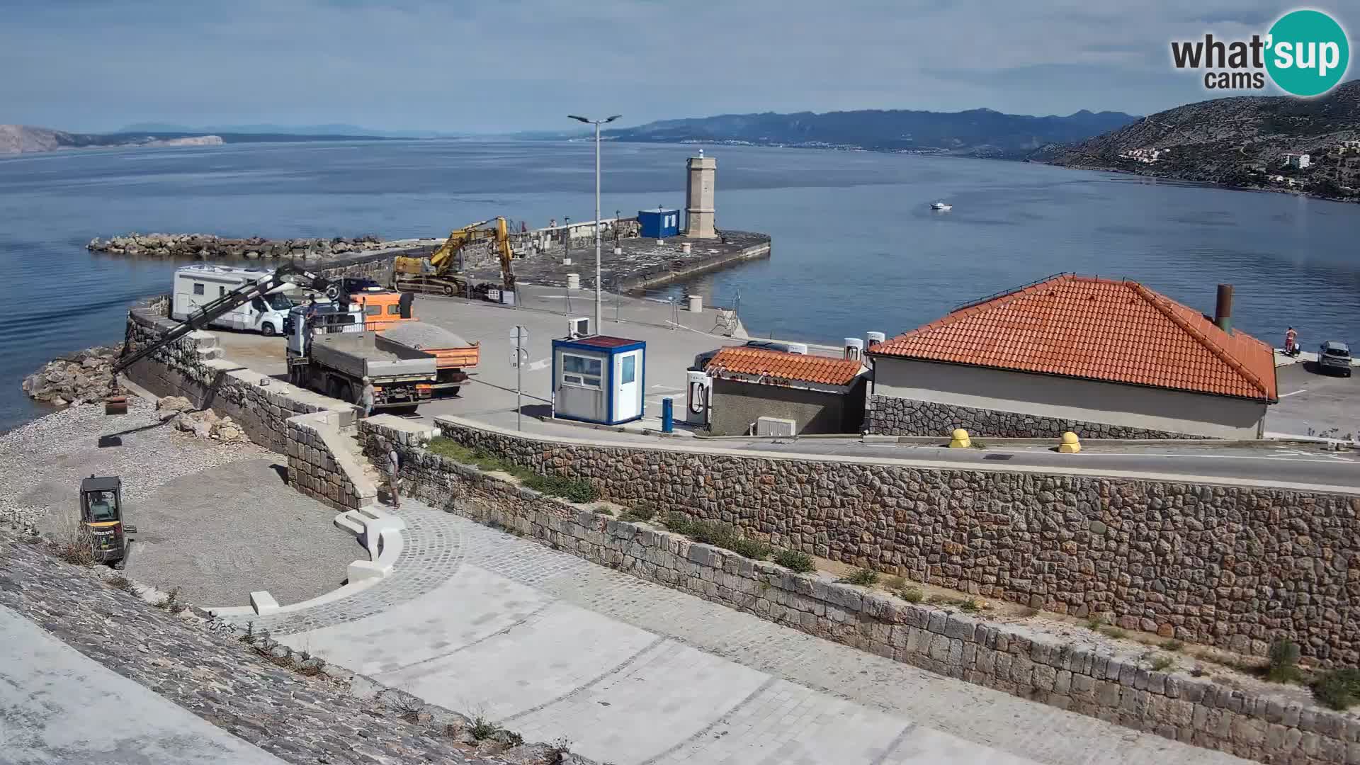 Webcam port de Senj – Vue sur la jetée et le phare