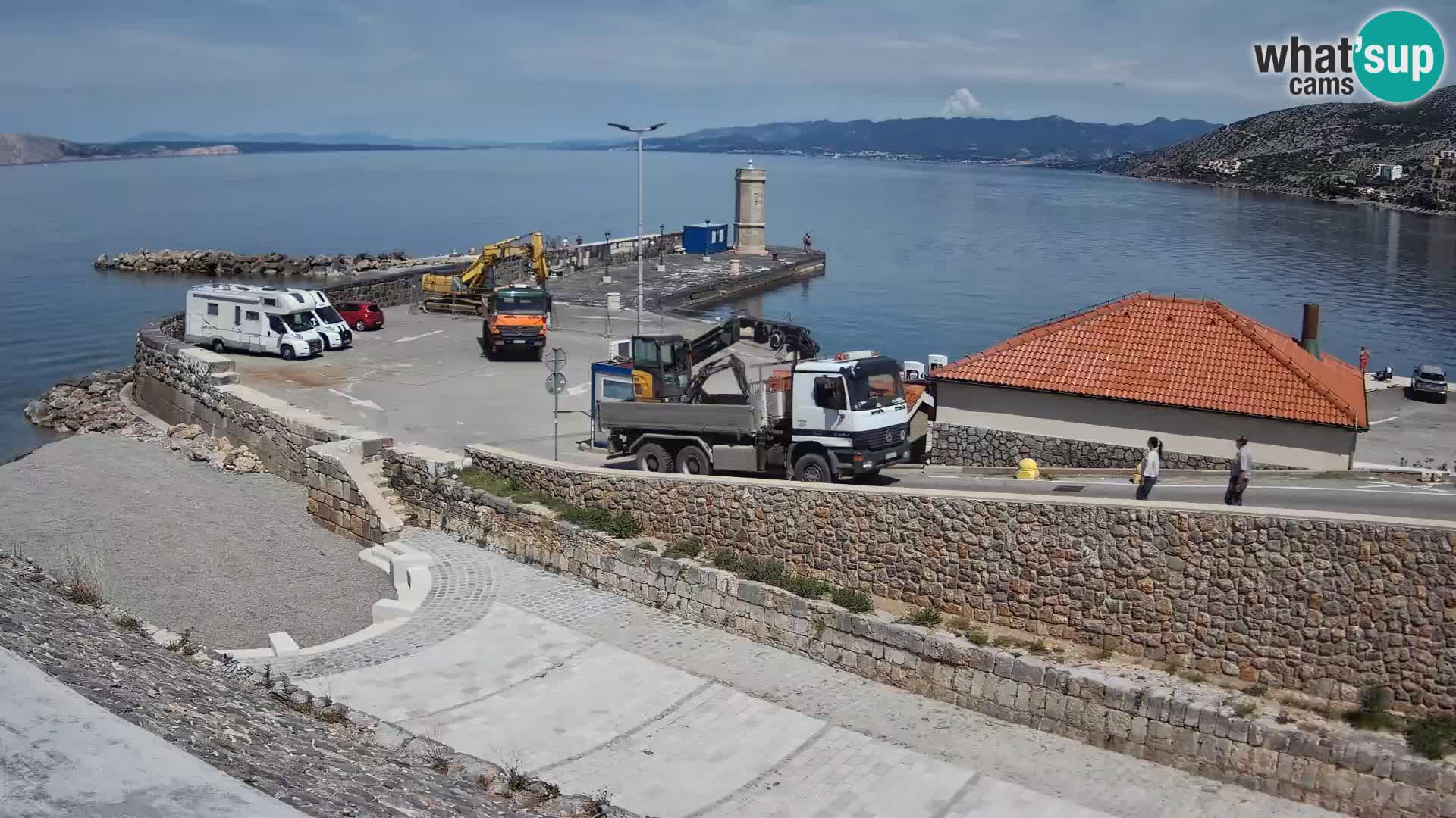 Senj Hafen Webcam – Wellenbrecher & Leuchtturm Liveblick
