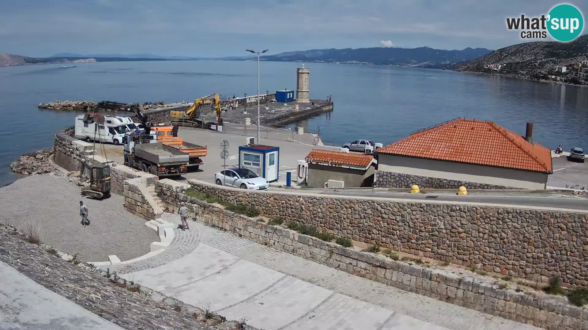Webcam port de Senj – Vue sur la jetée et le phare