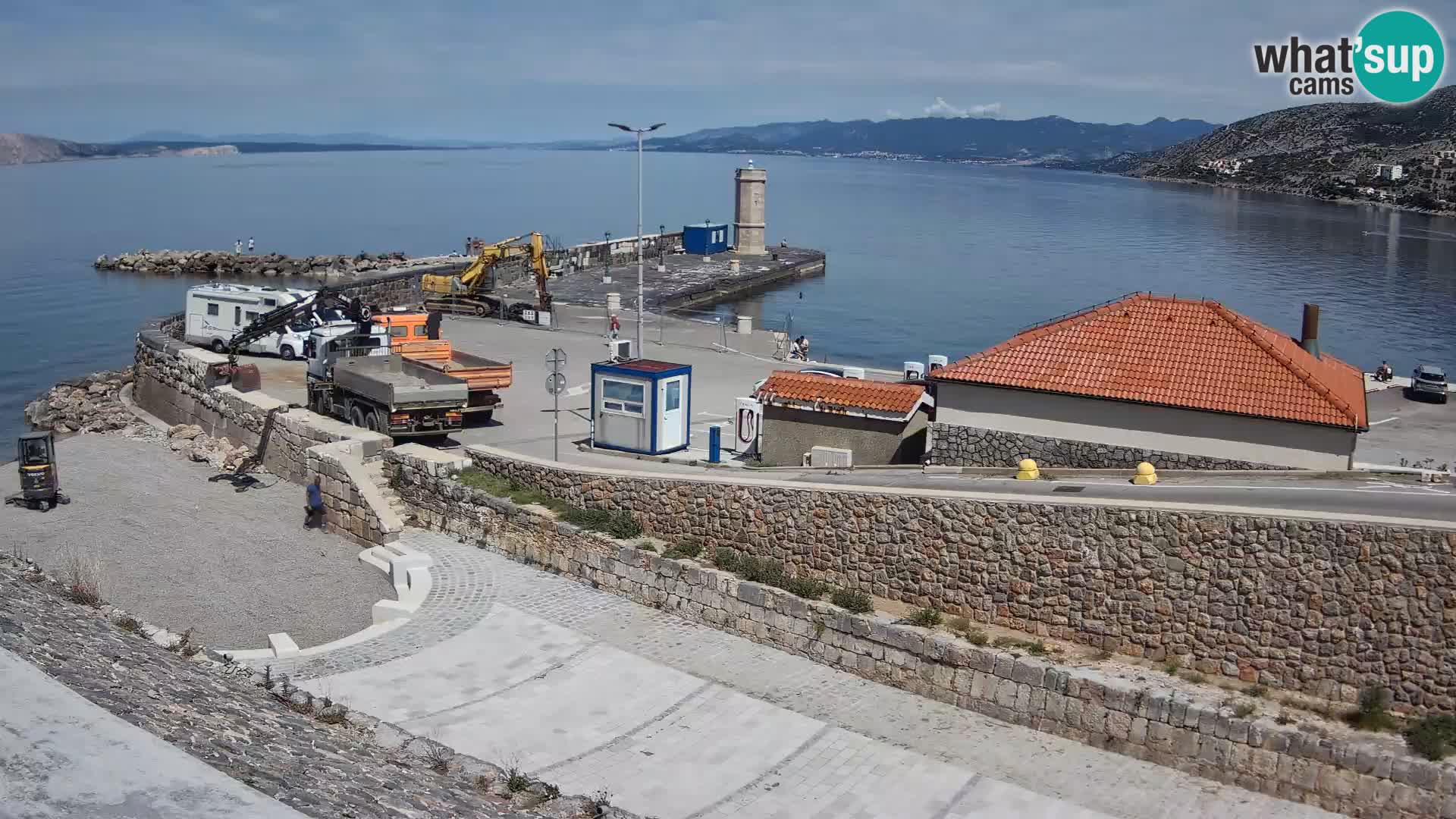 Webcam port de Senj – Vue sur la jetée et le phare
