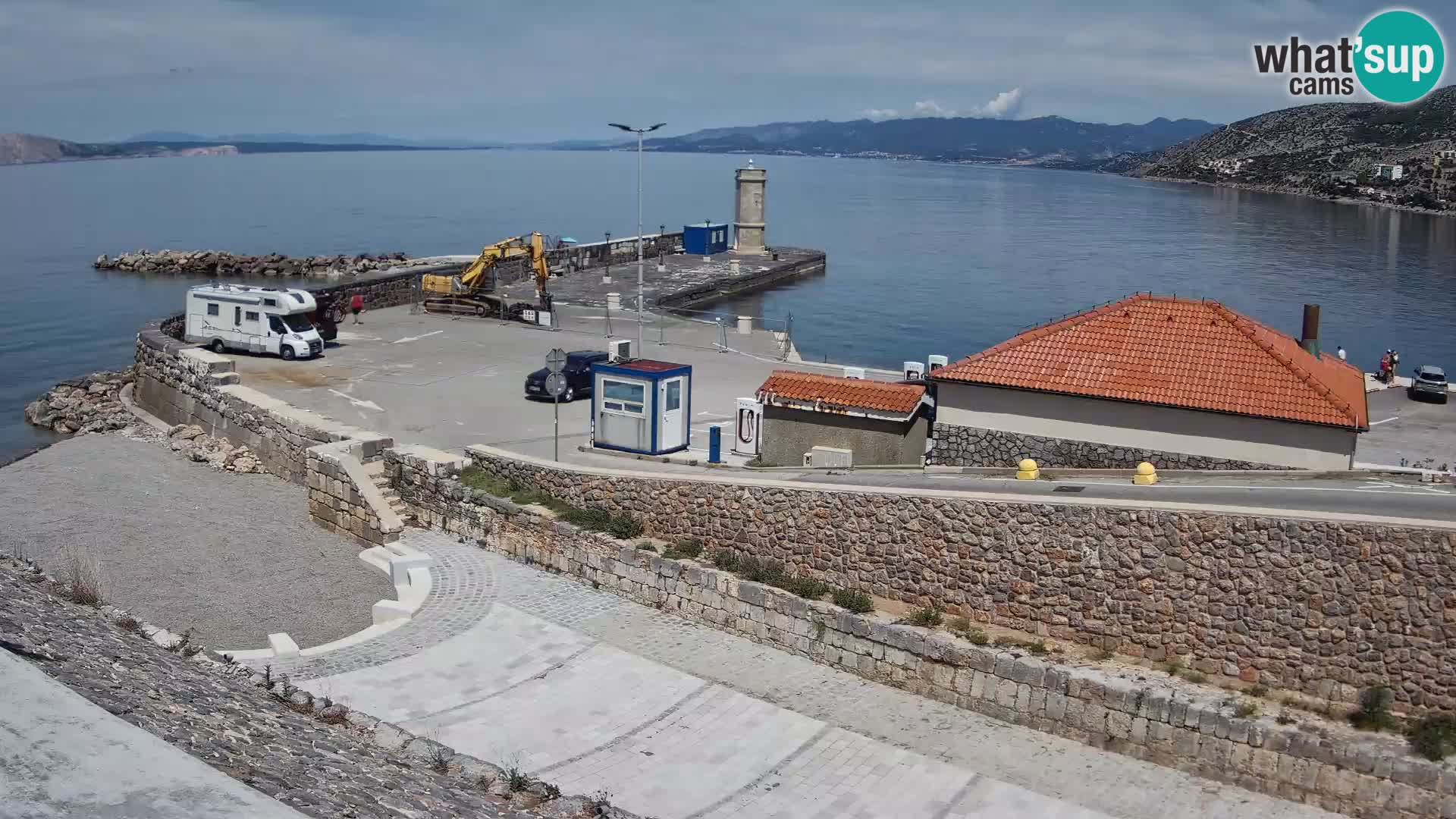 Senj Hafen Webcam – Wellenbrecher & Leuchtturm Liveblick