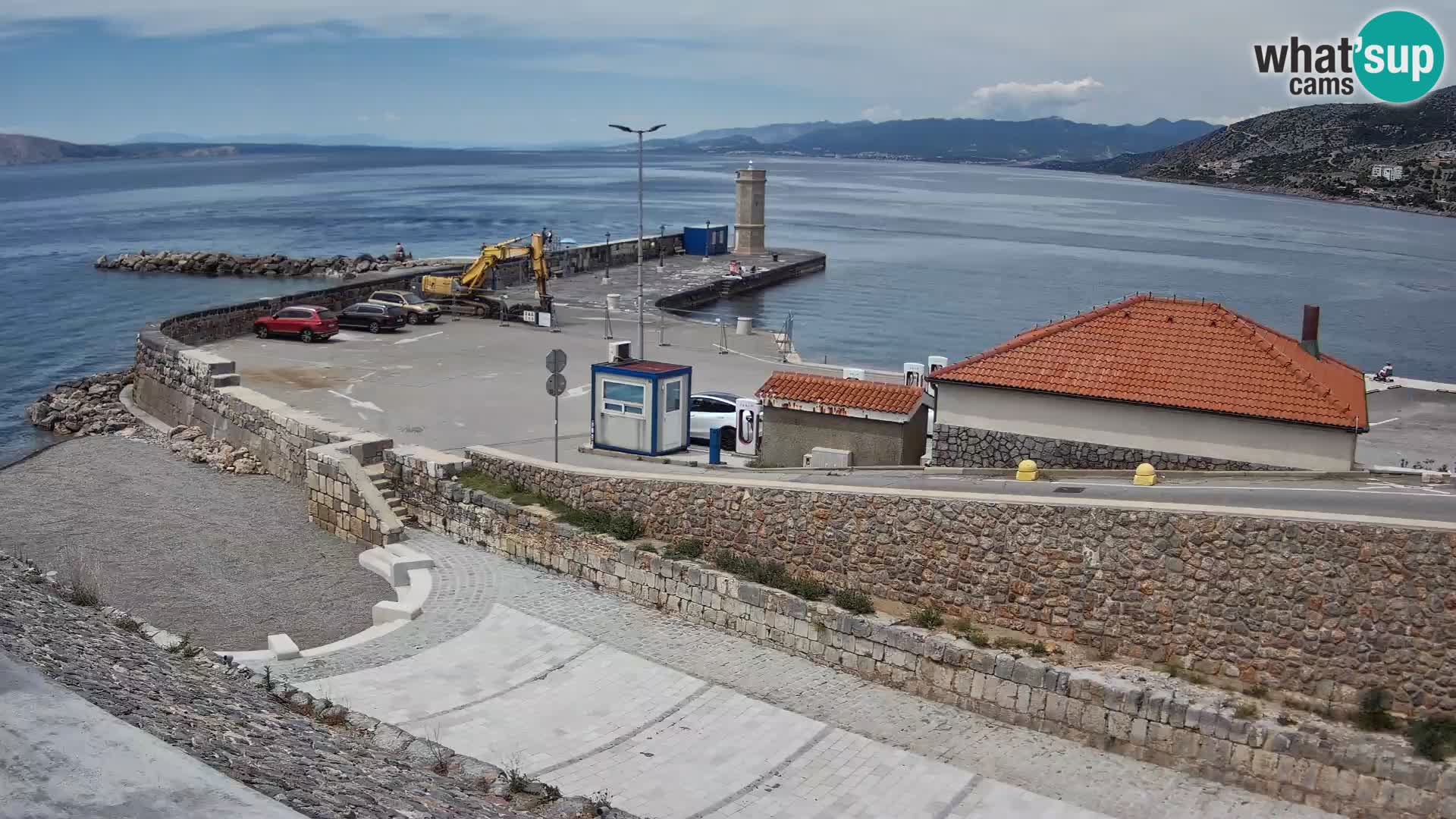 Senj Hafen Webcam – Wellenbrecher & Leuchtturm Liveblick