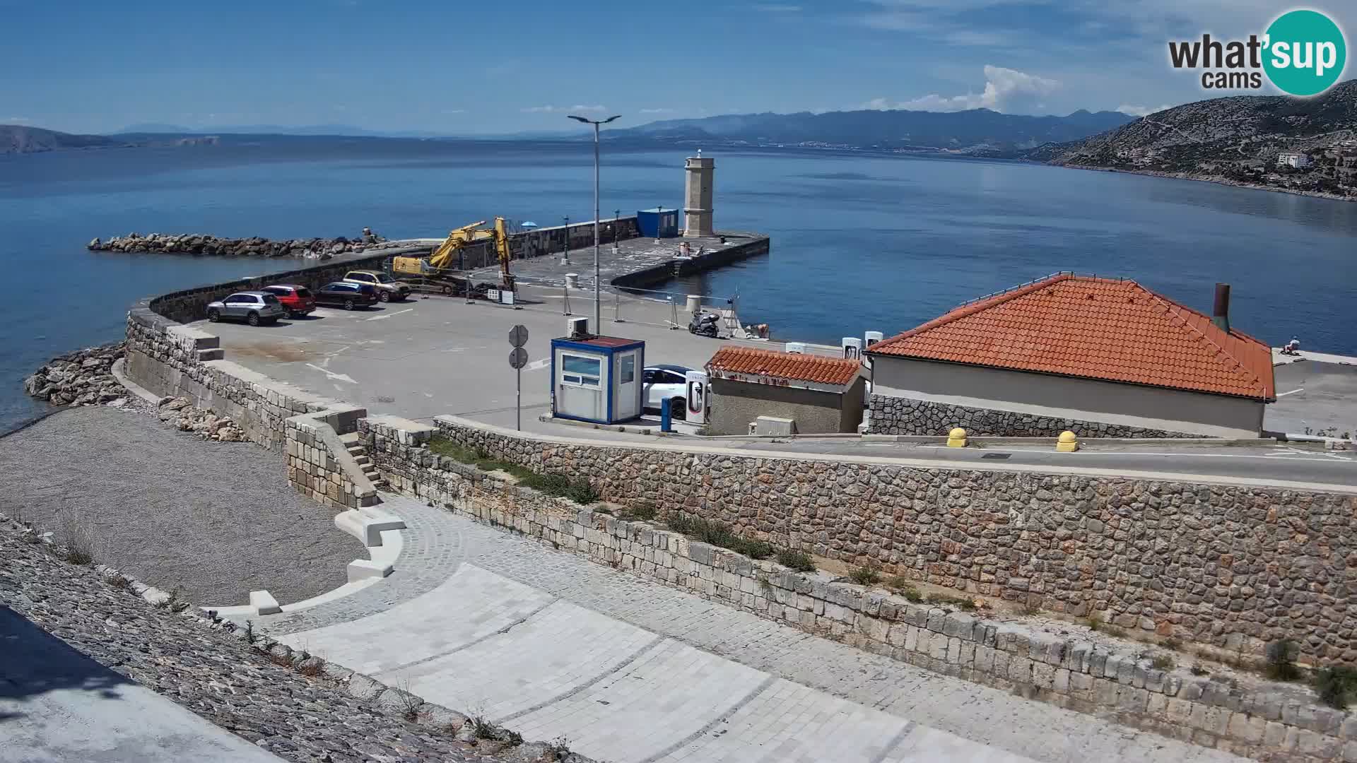 Senj Hafen Webcam – Wellenbrecher & Leuchtturm Liveblick