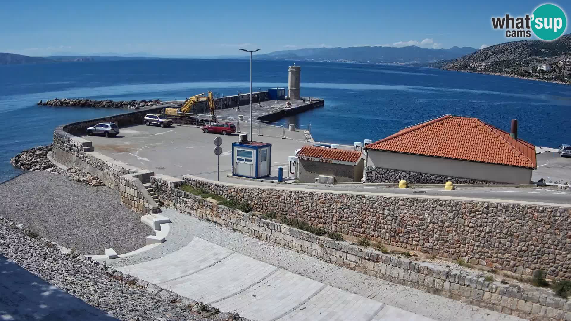 Senj Hafen Webcam – Wellenbrecher & Leuchtturm Liveblick