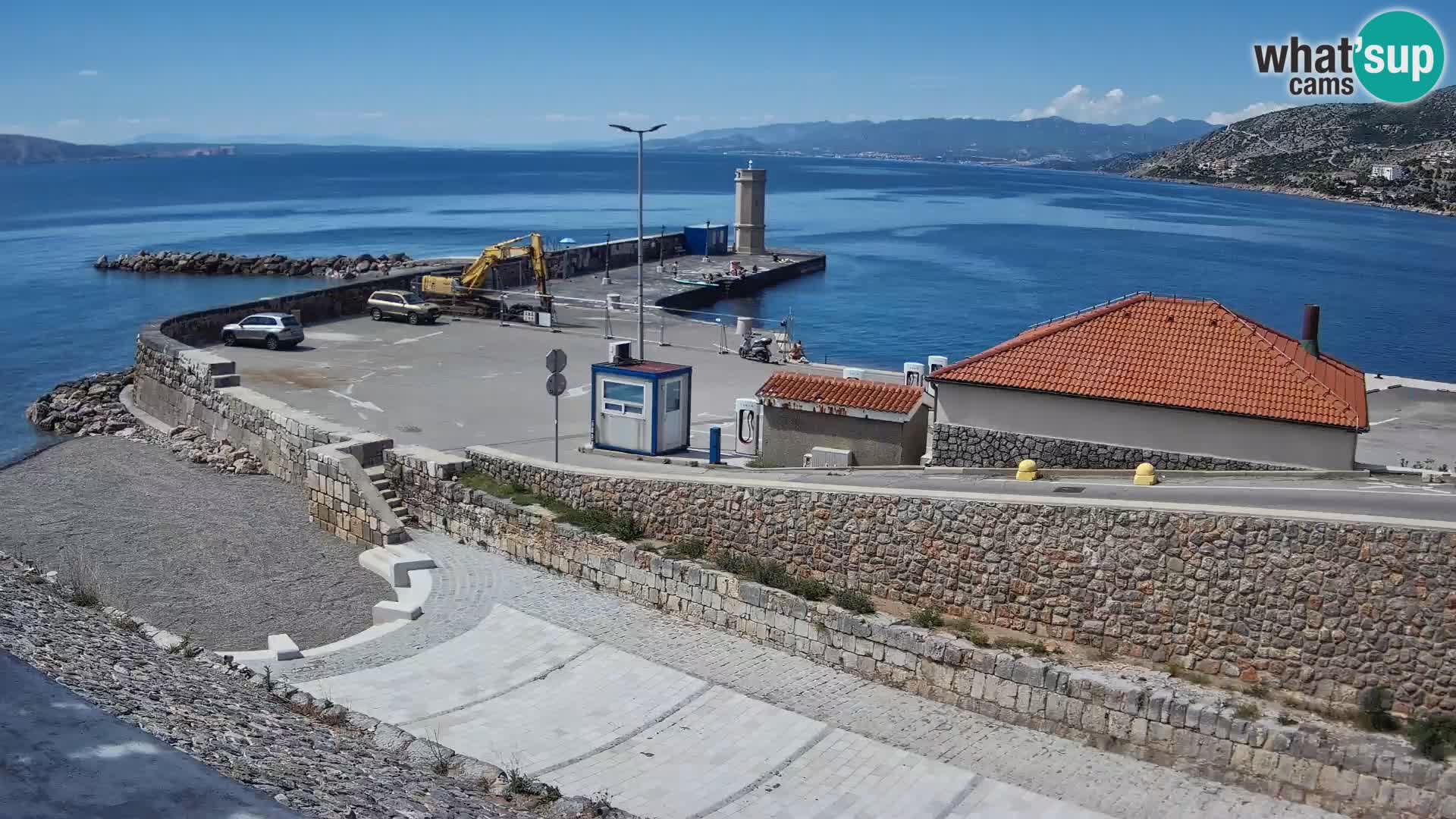 Webcam port de Senj – Vue sur la jetée et le phare