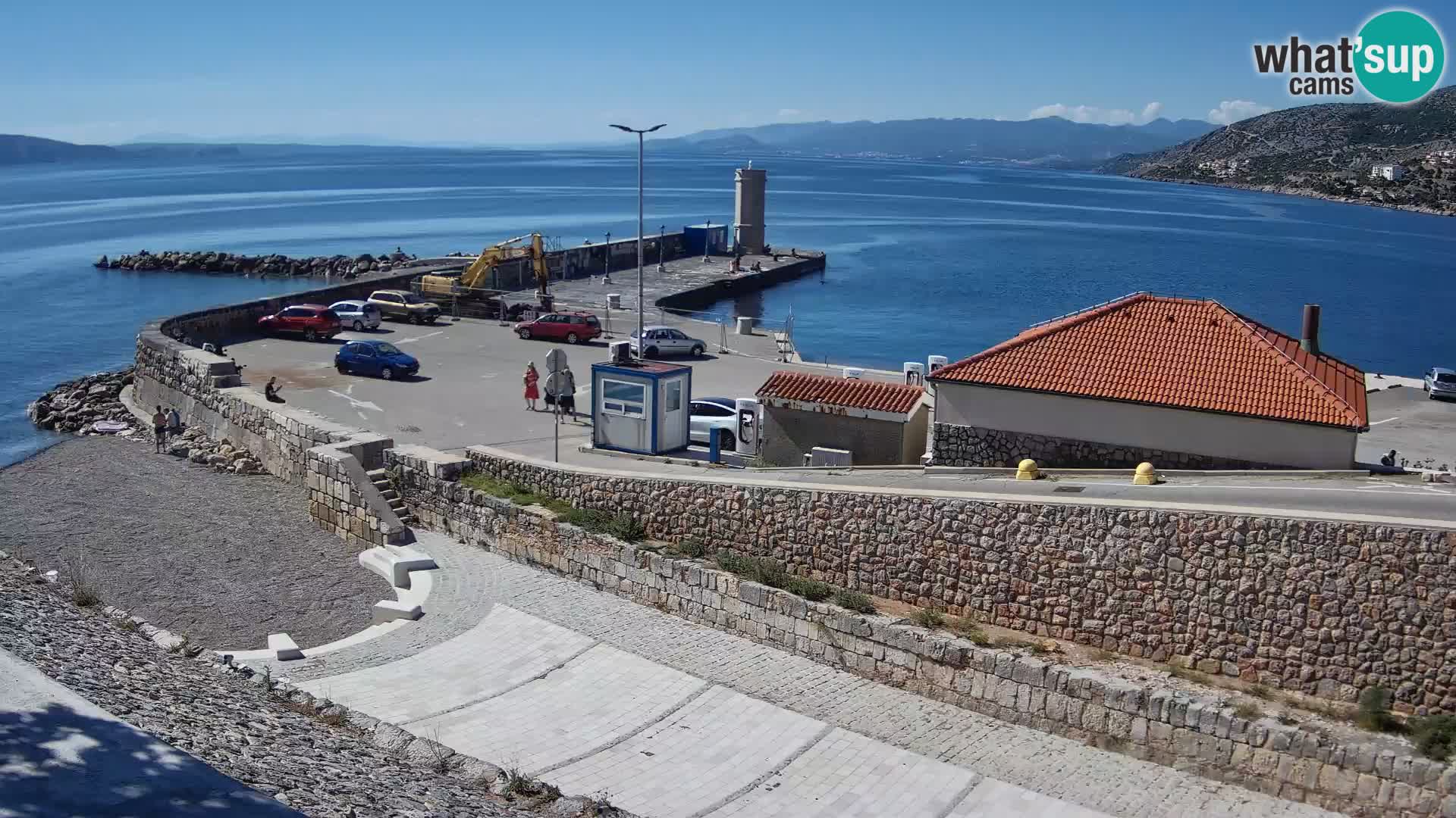 Webcam port de Senj – Vue sur la jetée et le phare