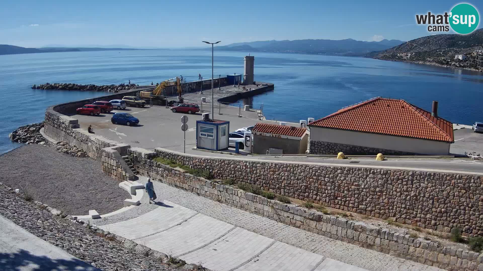 Senj Hafen Webcam – Wellenbrecher & Leuchtturm Liveblick
