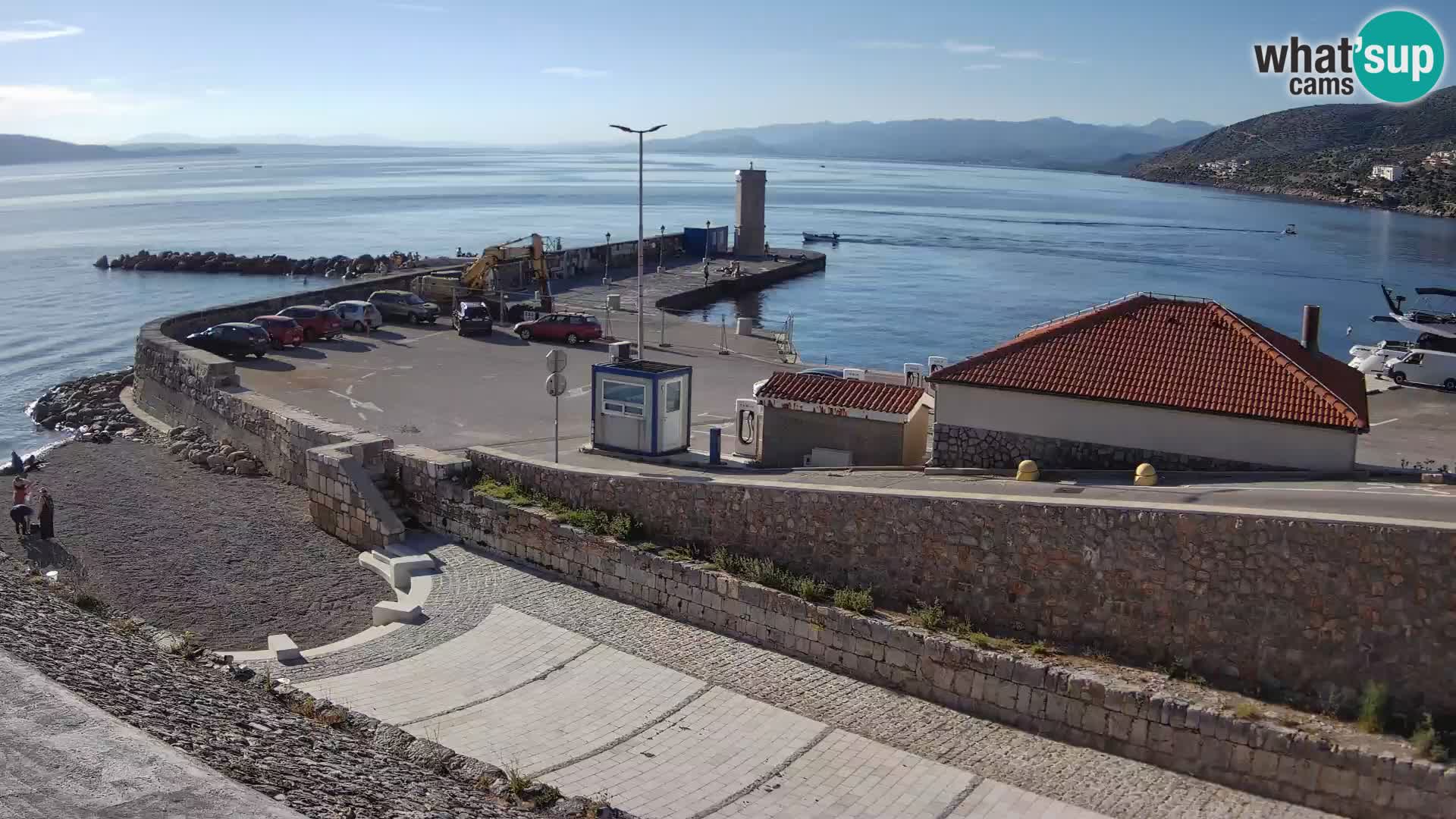 Webcam port de Senj – Vue sur la jetée et le phare