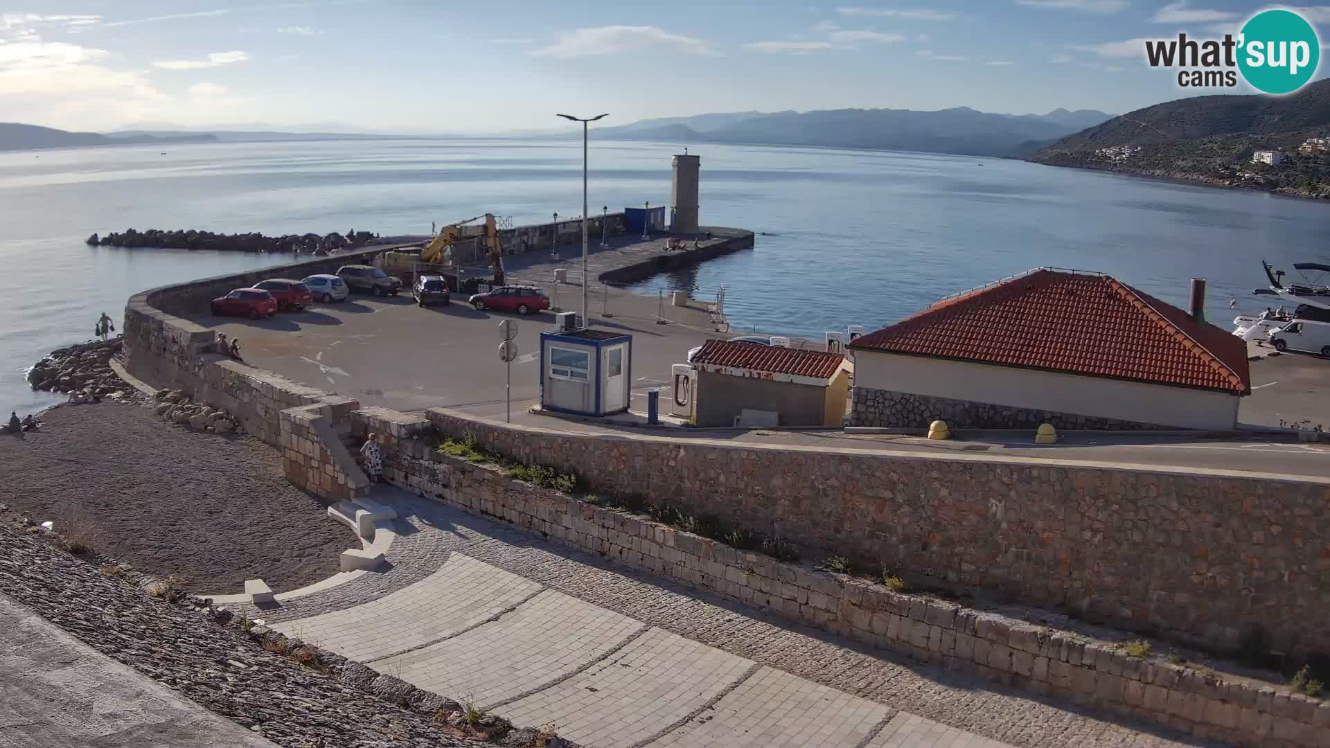 Senj Hafen Webcam – Wellenbrecher & Leuchtturm Liveblick