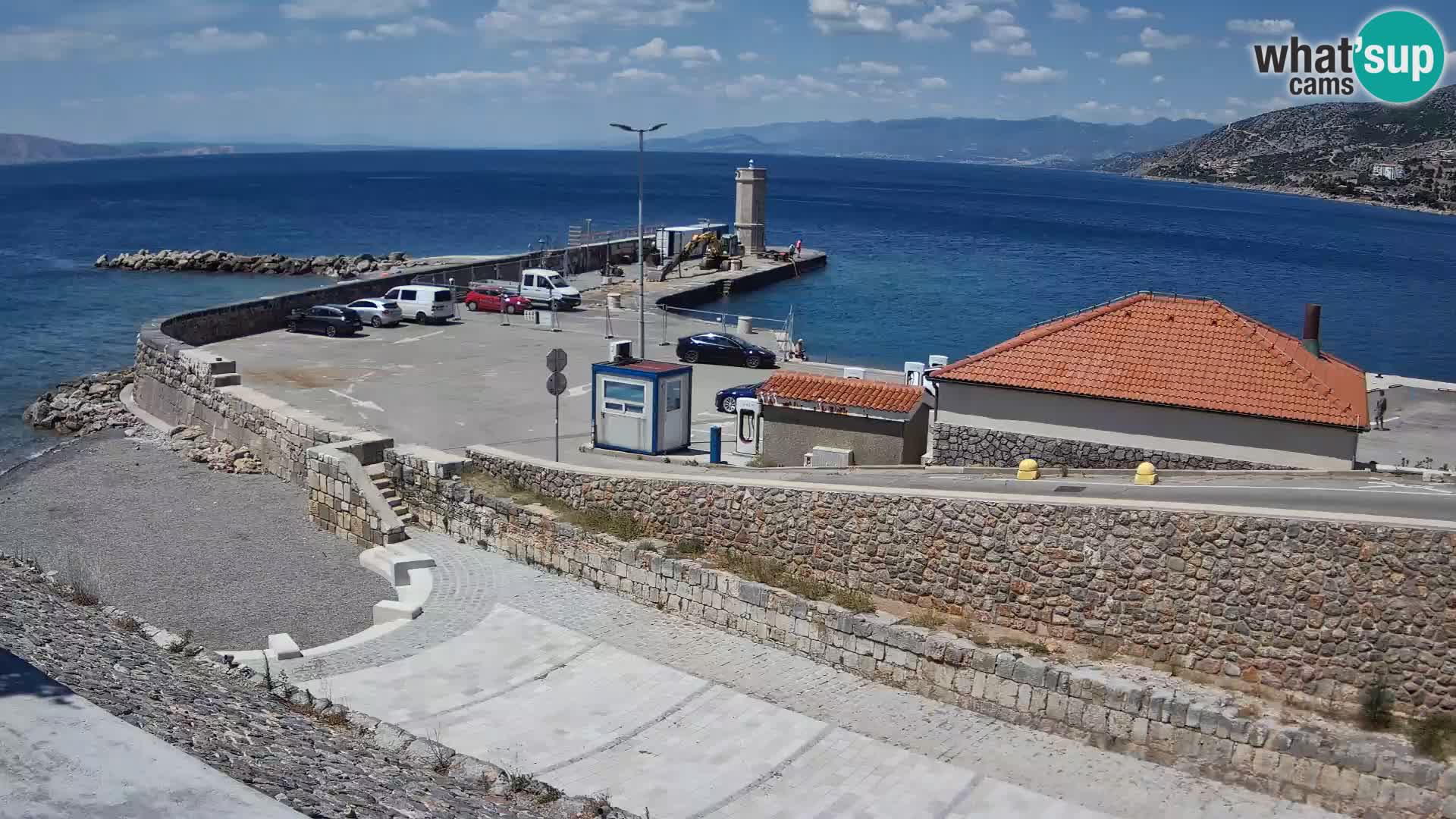 Webcam port de Senj – Vue sur la jetée et le phare