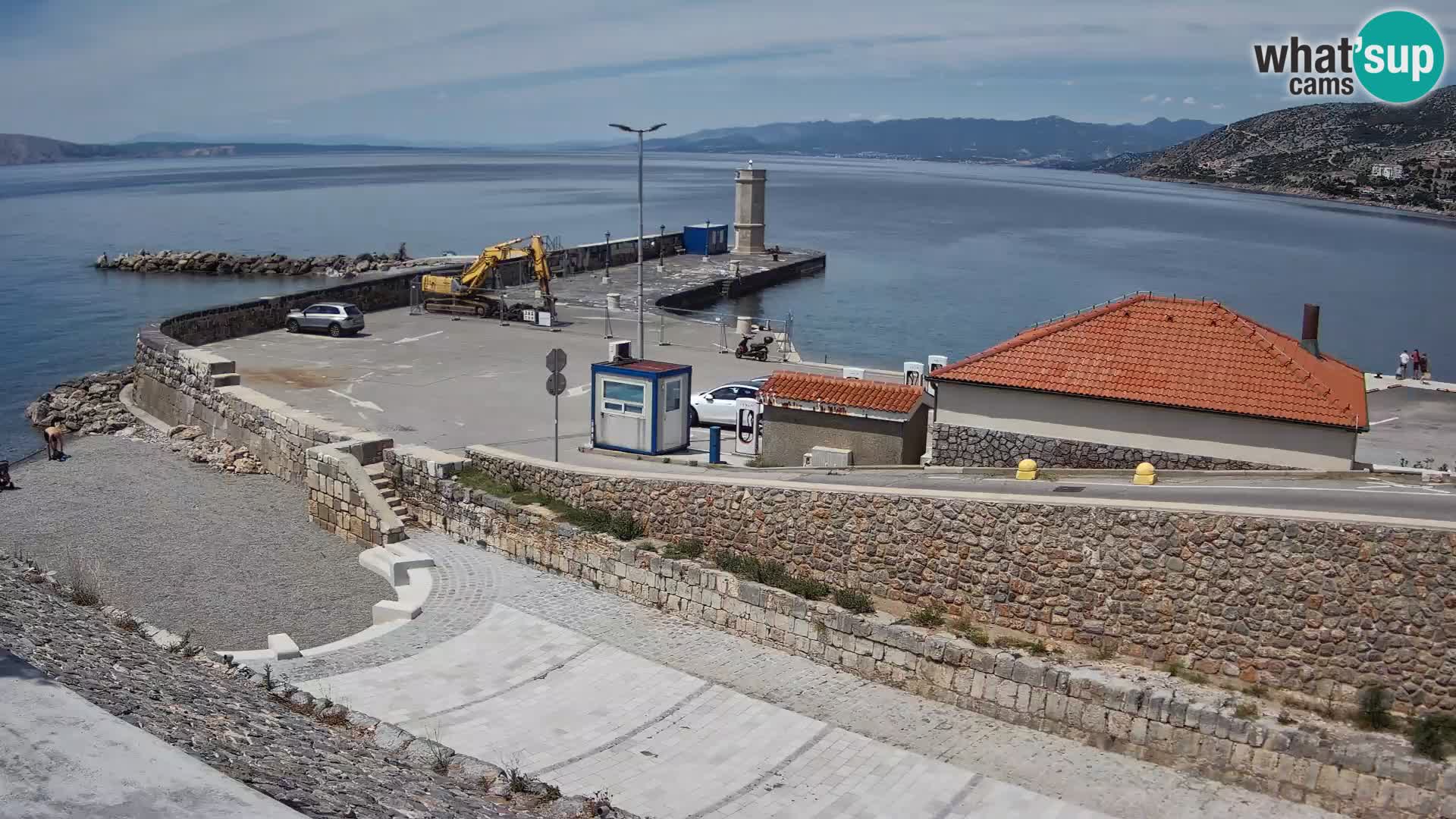 Webcam puerto de Senj – Rompeolas y faro en directo
