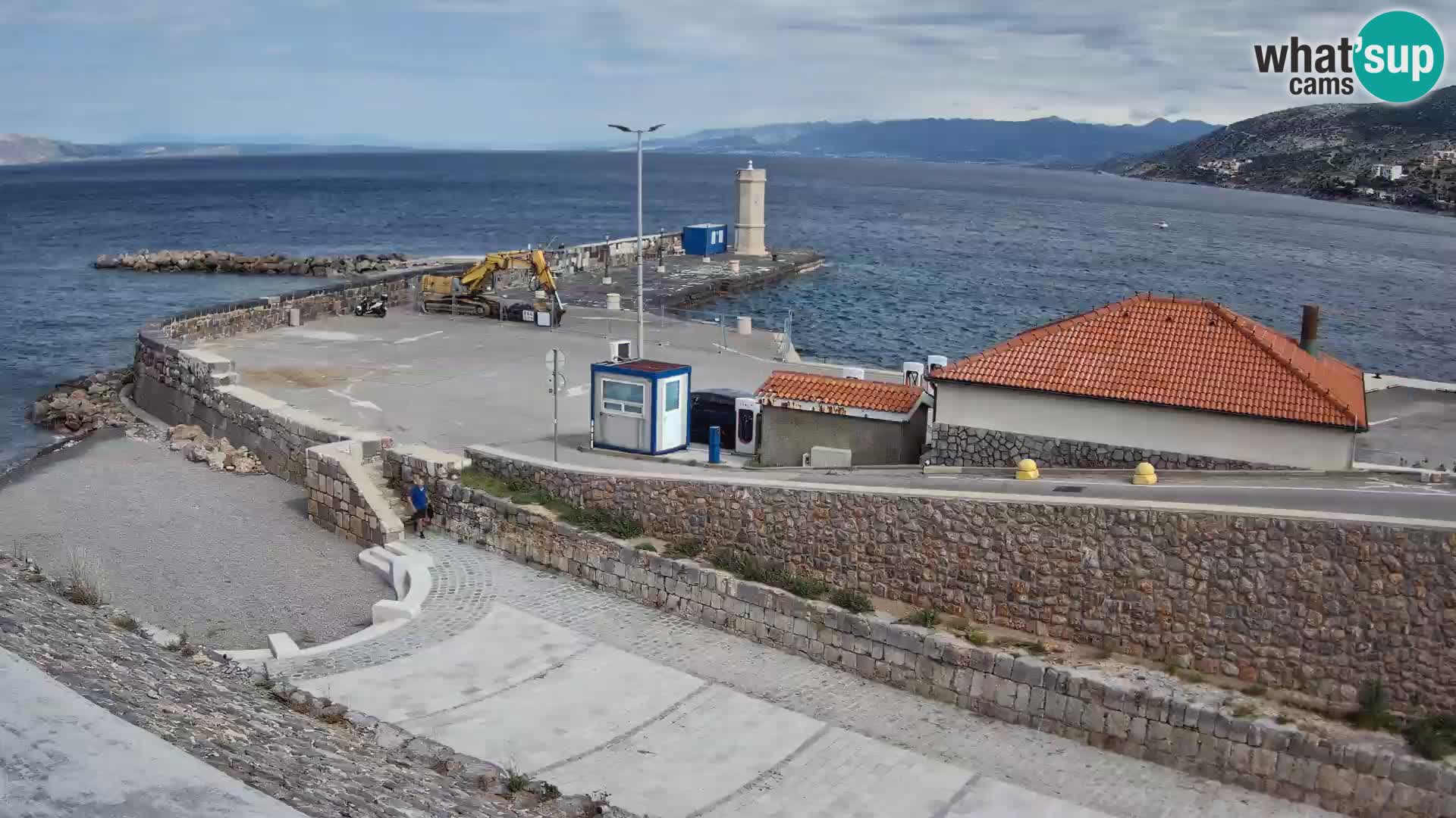 Senj Hafen Webcam – Wellenbrecher & Leuchtturm Liveblick