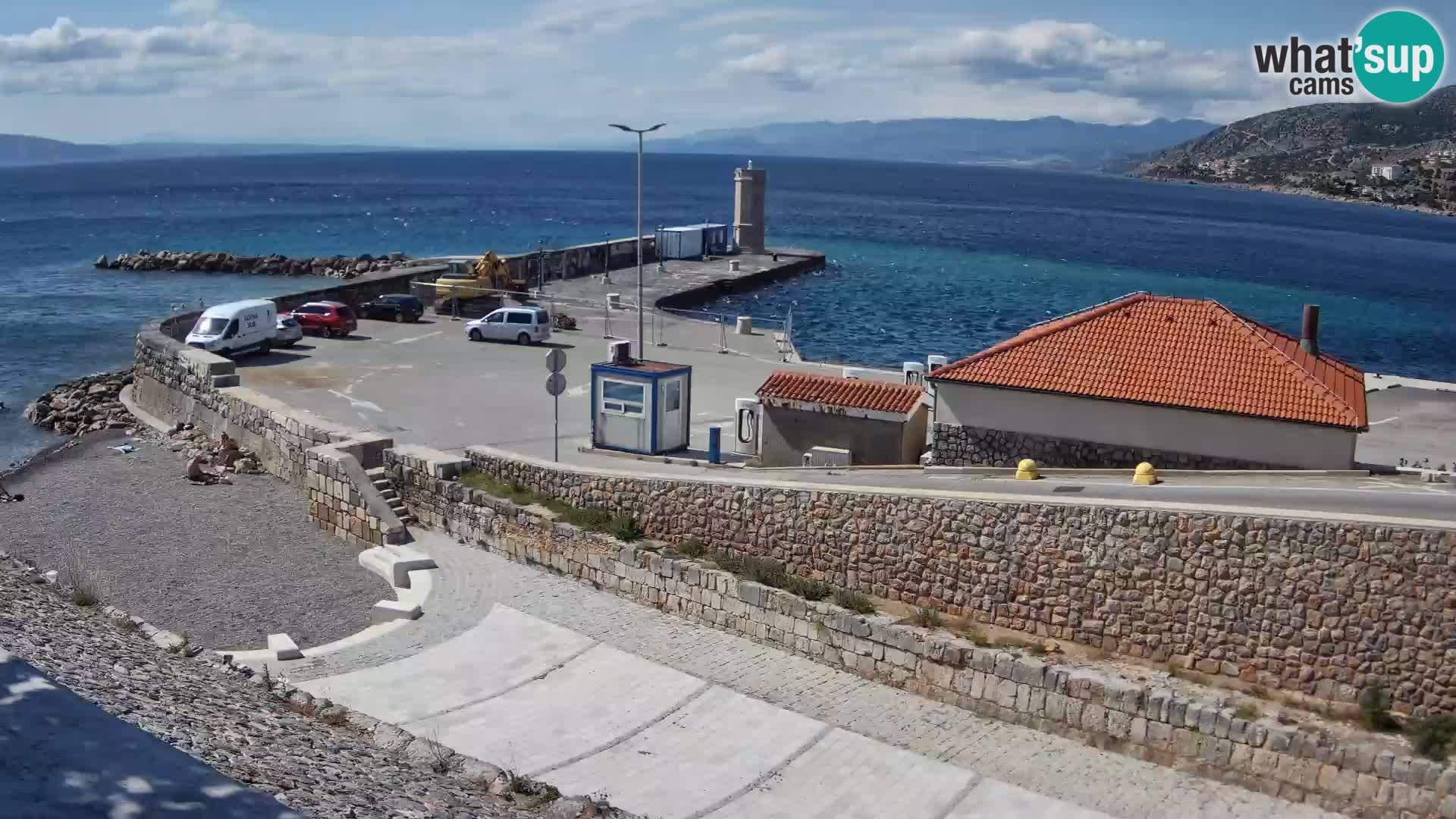 Webcam puerto de Senj – Rompeolas y faro en directo