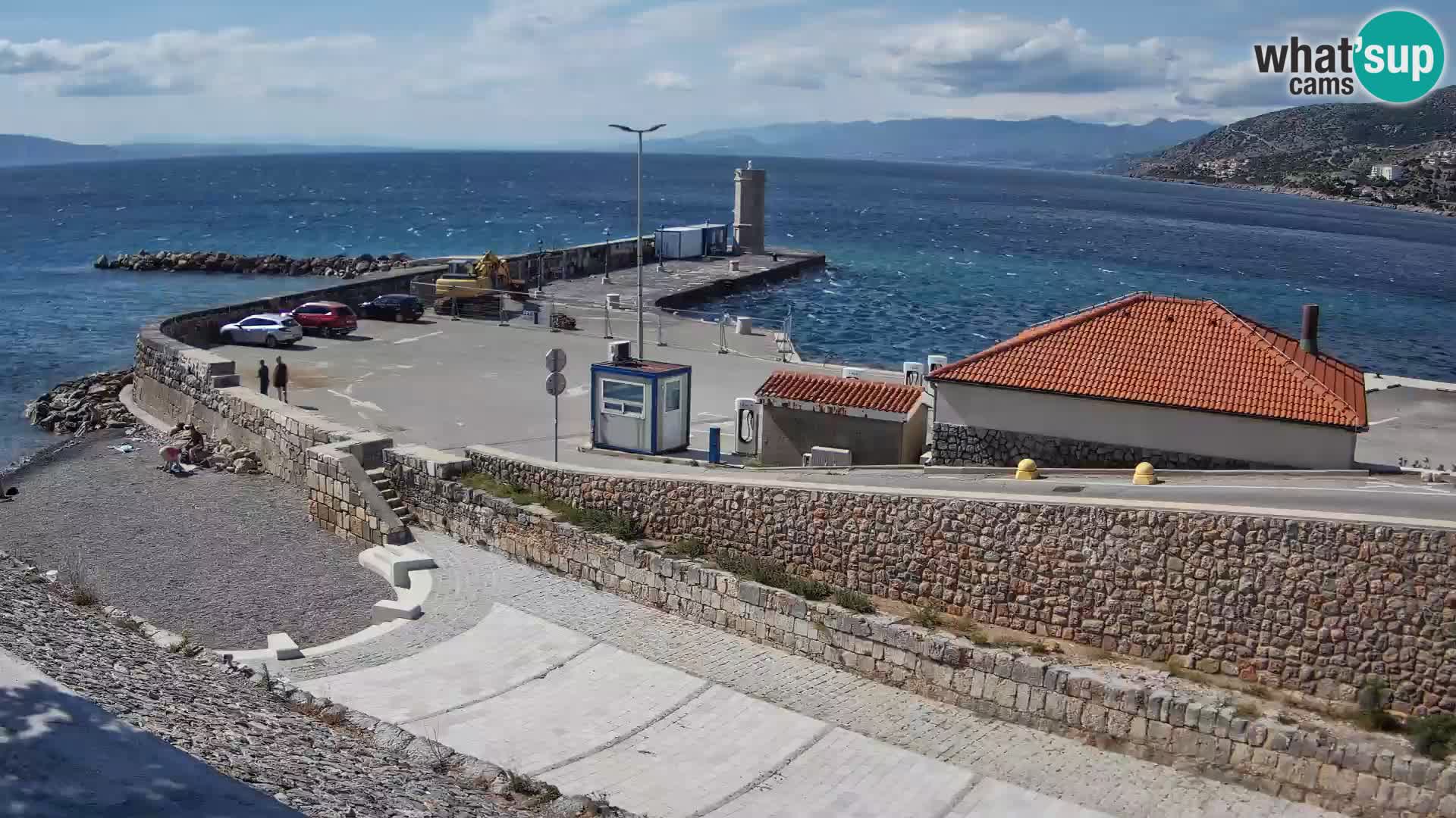 Webcam puerto de Senj – Rompeolas y faro en directo