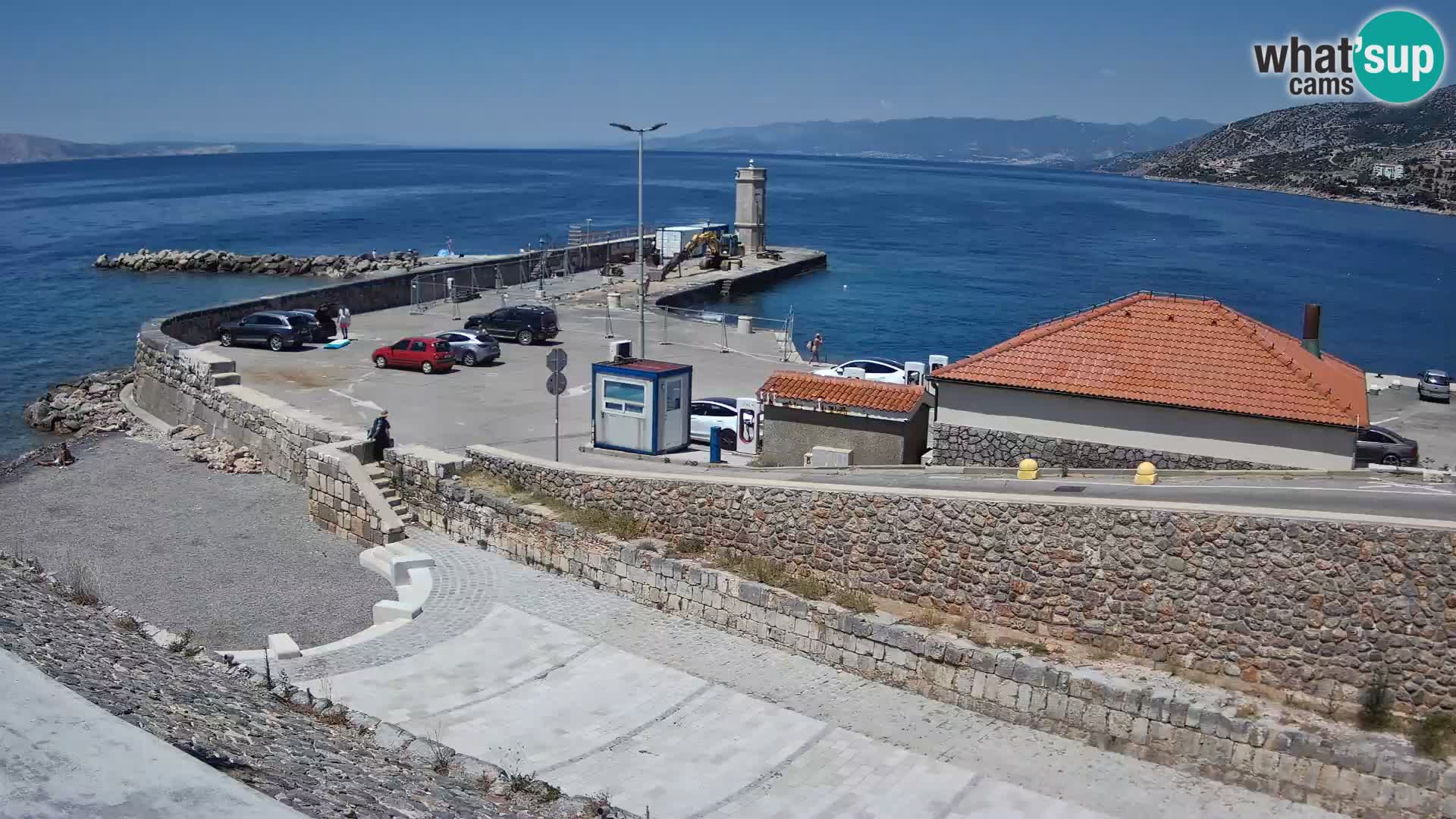 Senj Hafen Webcam – Wellenbrecher & Leuchtturm Liveblick