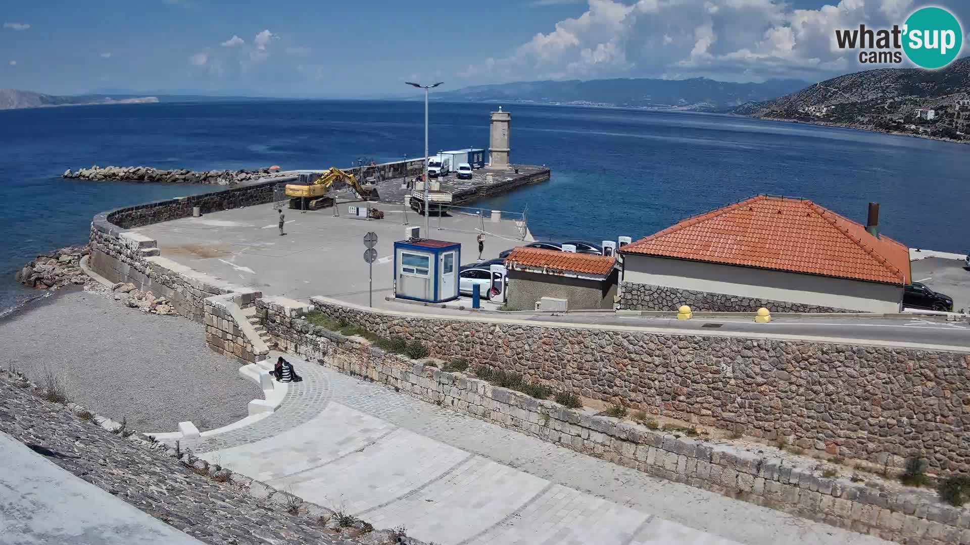 Senj Hafen Webcam – Wellenbrecher & Leuchtturm Liveblick