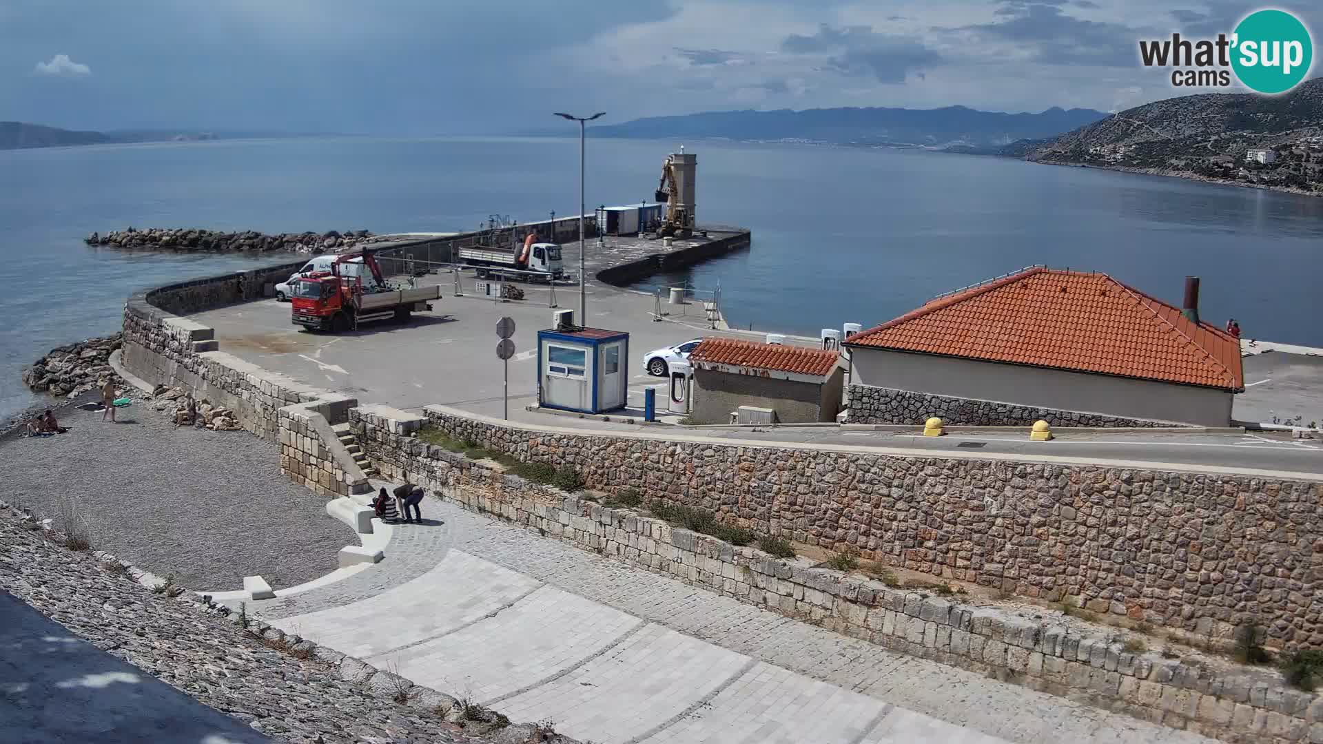 Webcam puerto de Senj – Rompeolas y faro en directo