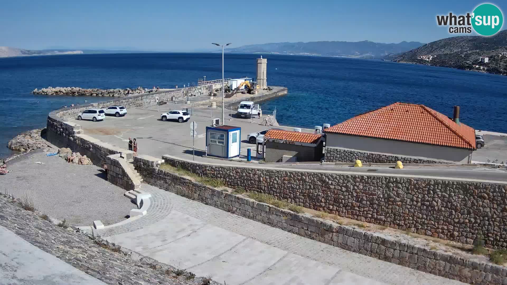 Webcam puerto de Senj – Rompeolas y faro en directo