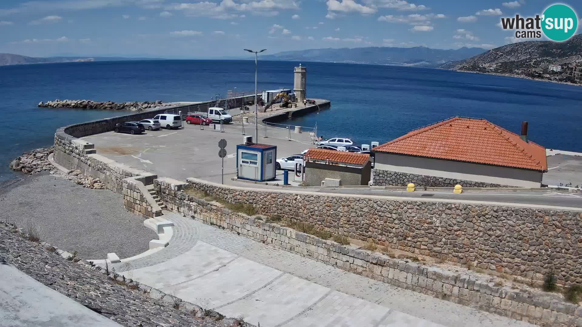 Webcam puerto de Senj – Rompeolas y faro en directo