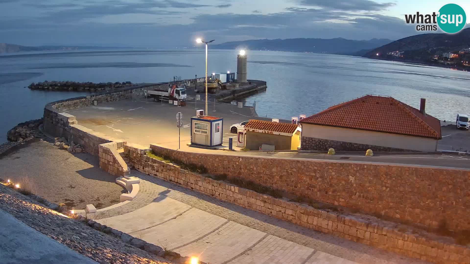 Senj Harbour Webcam – Breakwater & Lighthouse Live View