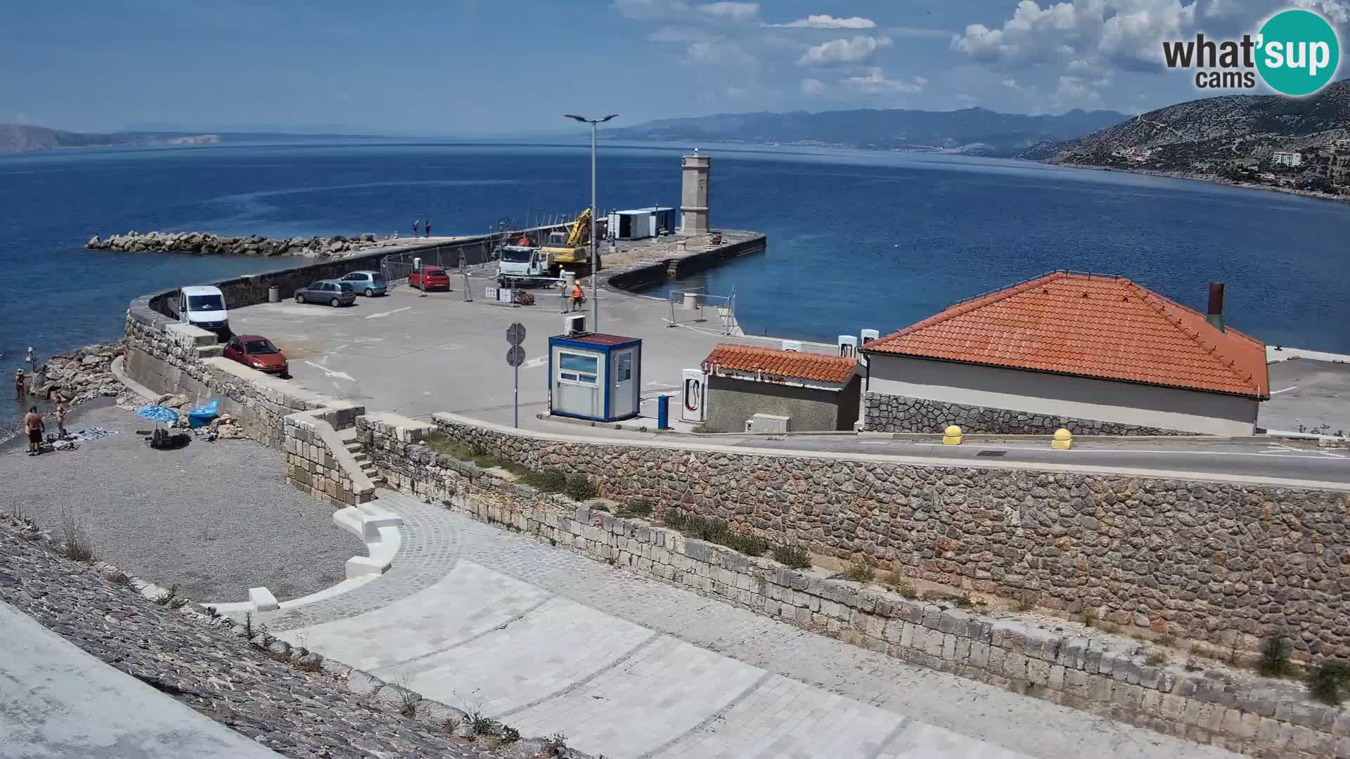 Webcam puerto de Senj – Rompeolas y faro en directo