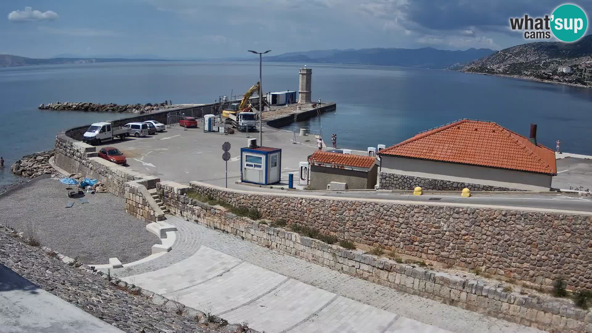 Webcam puerto de Senj – Rompeolas y faro en directo