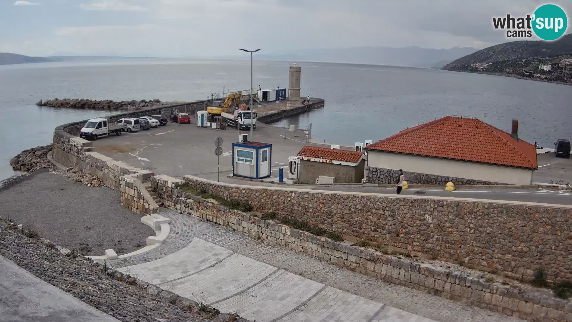 Senj Hafen Webcam – Wellenbrecher & Leuchtturm Liveblick