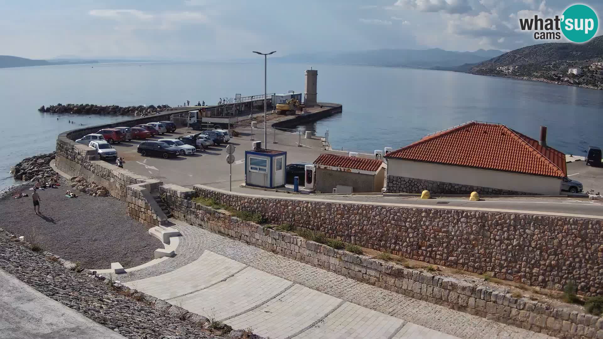 Senj Hafen Webcam – Wellenbrecher & Leuchtturm Liveblick