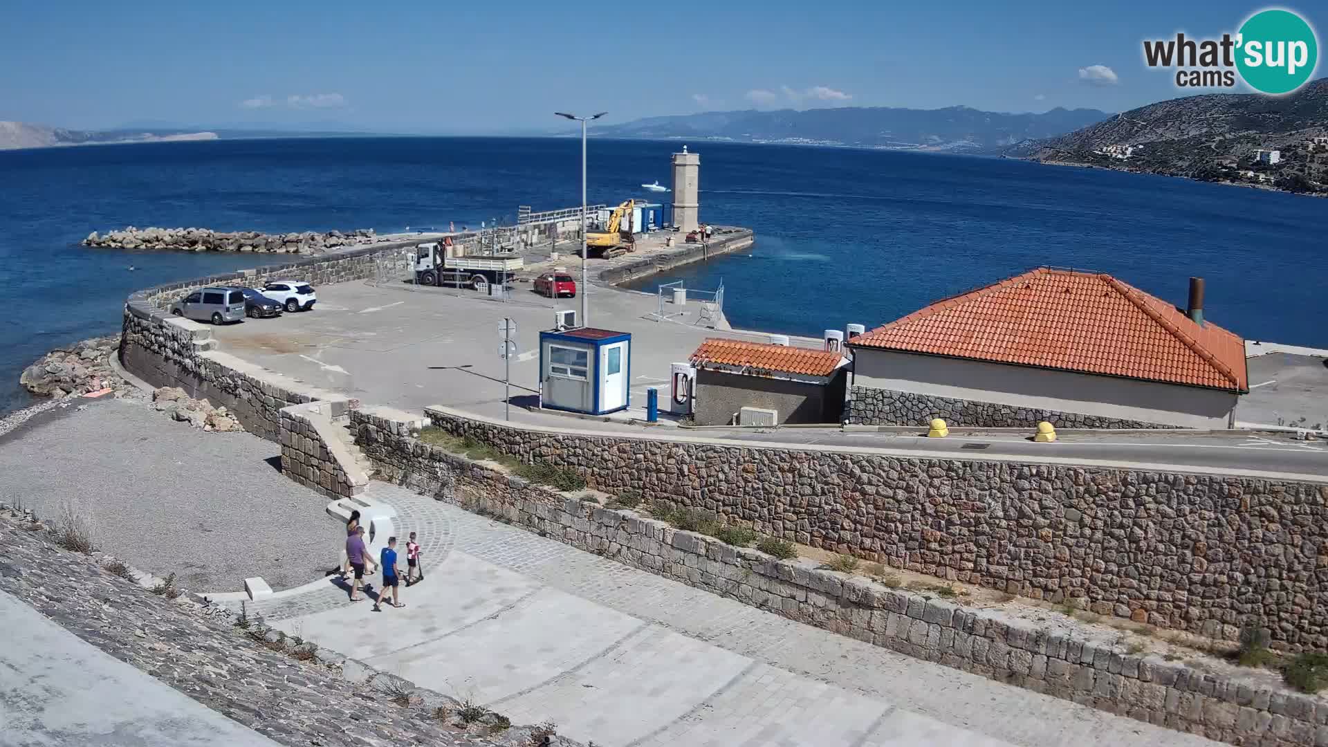 Senj Hafen Webcam – Wellenbrecher & Leuchtturm Liveblick