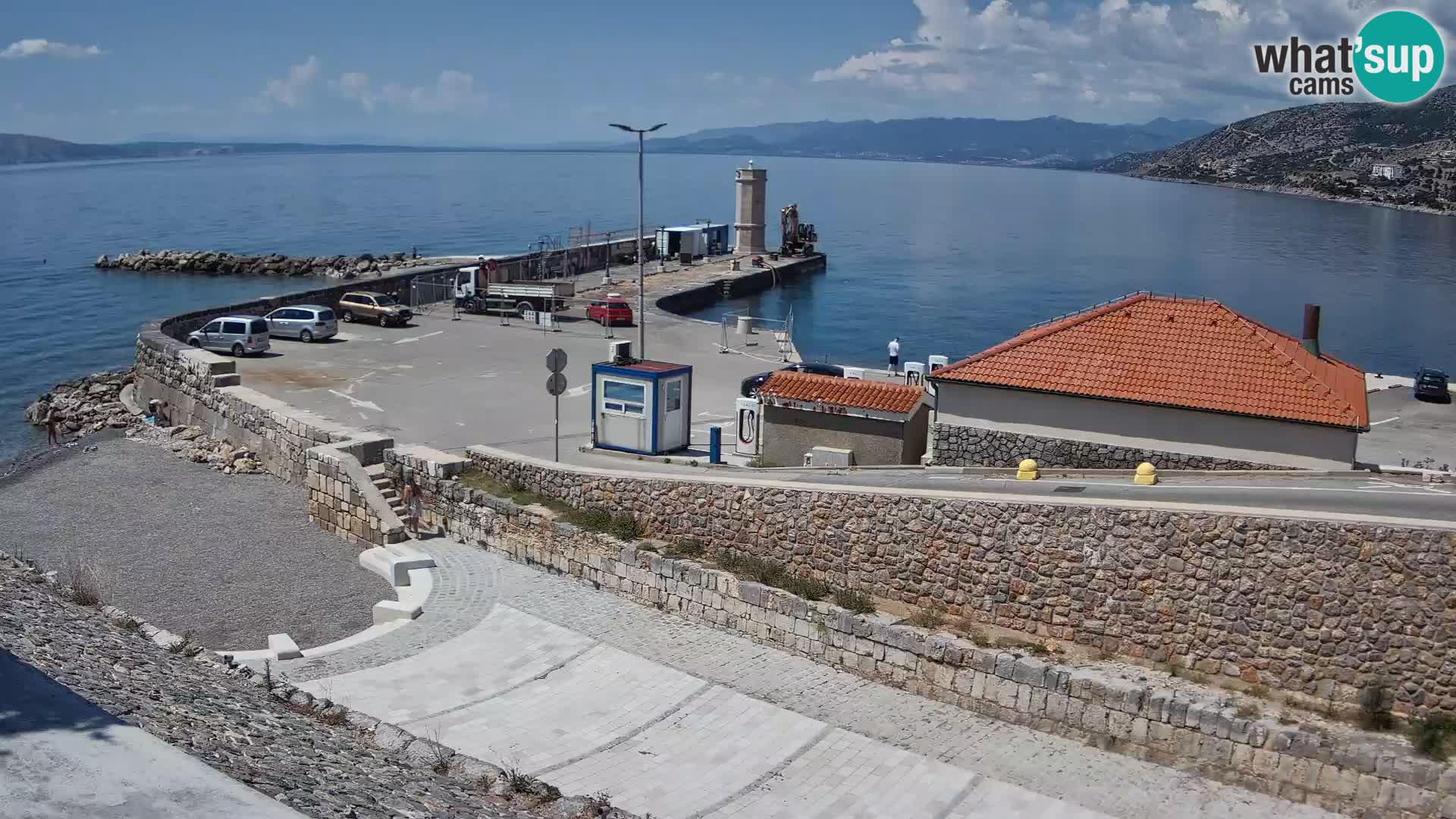 Webcam port de Senj – Vue sur la jetée et le phare