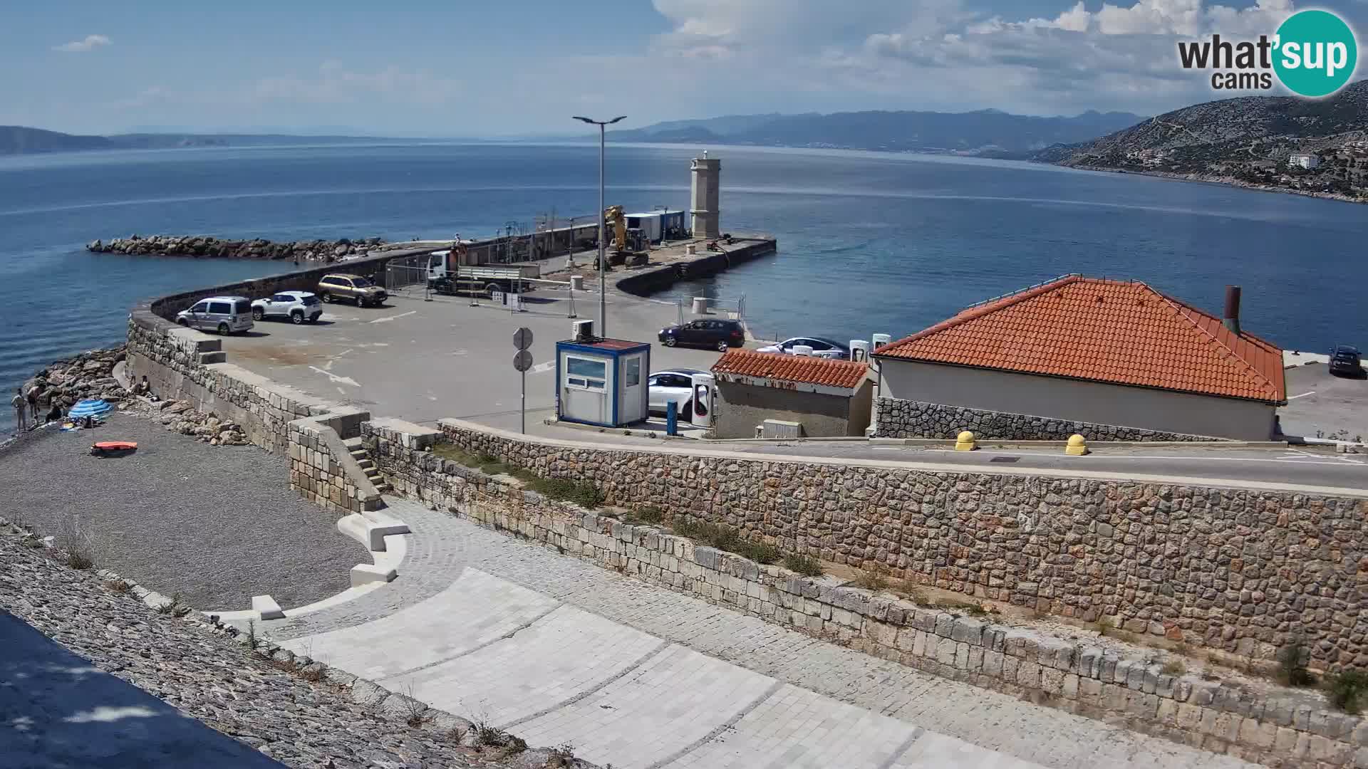 Senj Hafen Webcam – Wellenbrecher & Leuchtturm Liveblick