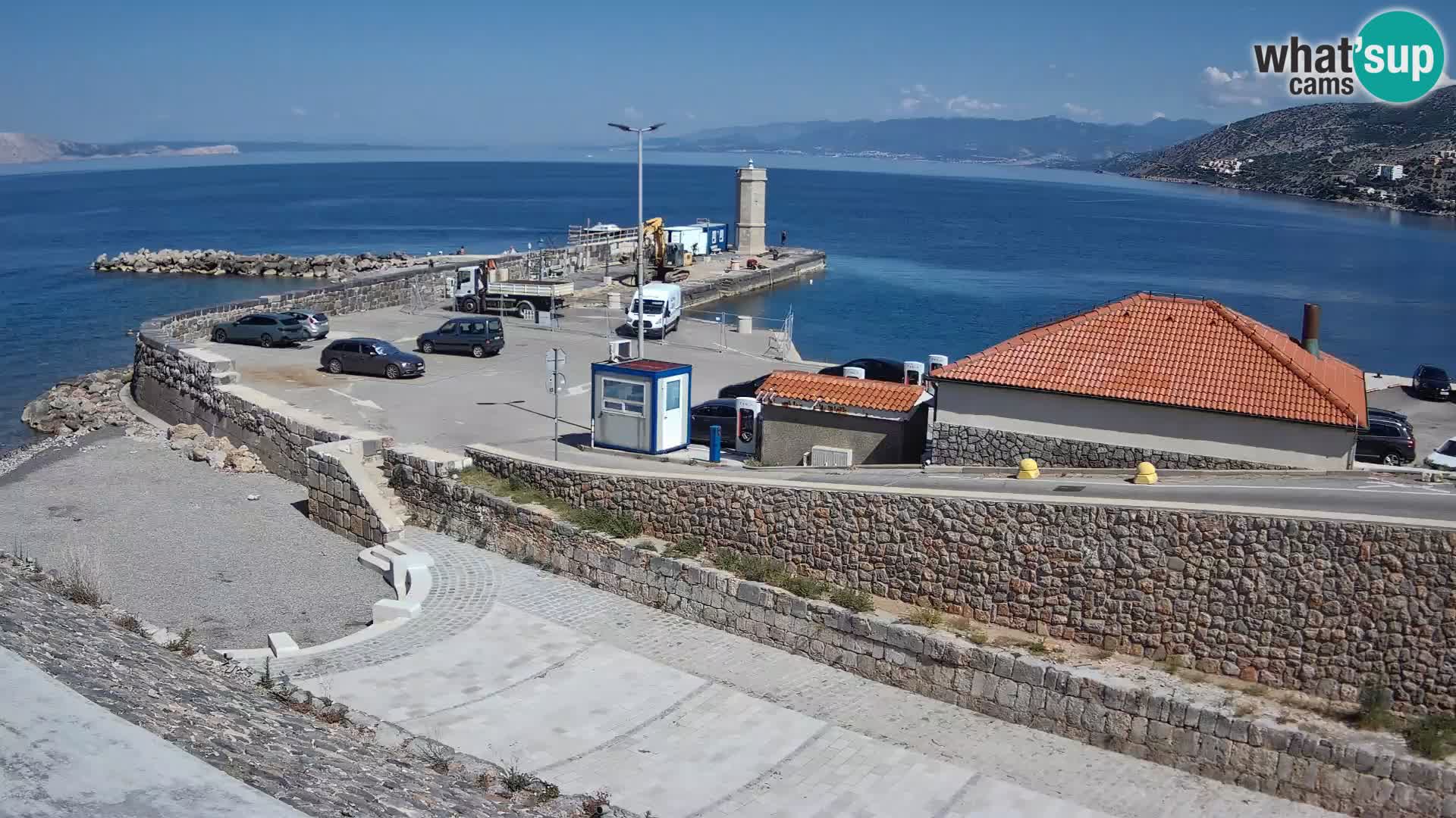 Senj Hafen Webcam – Wellenbrecher & Leuchtturm Liveblick