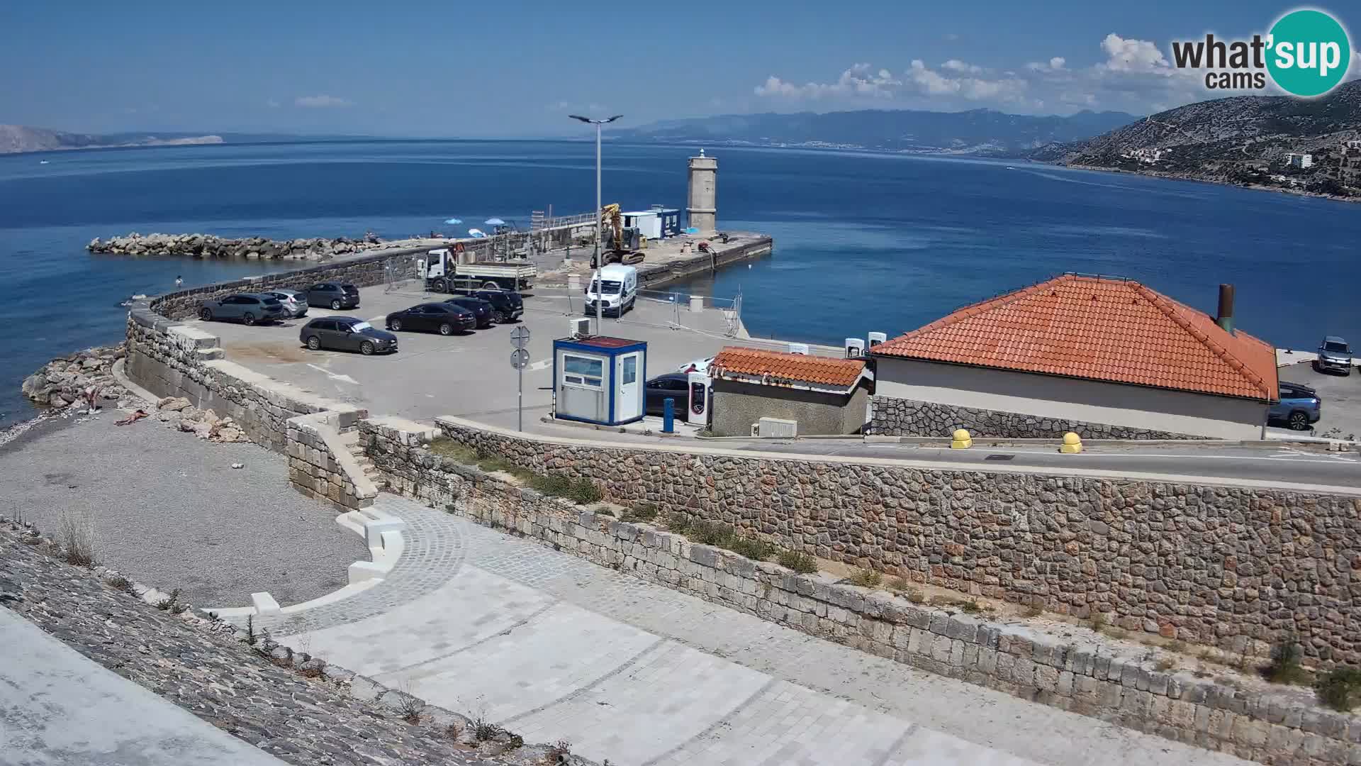 Webcam port de Senj – Vue sur la jetée et le phare