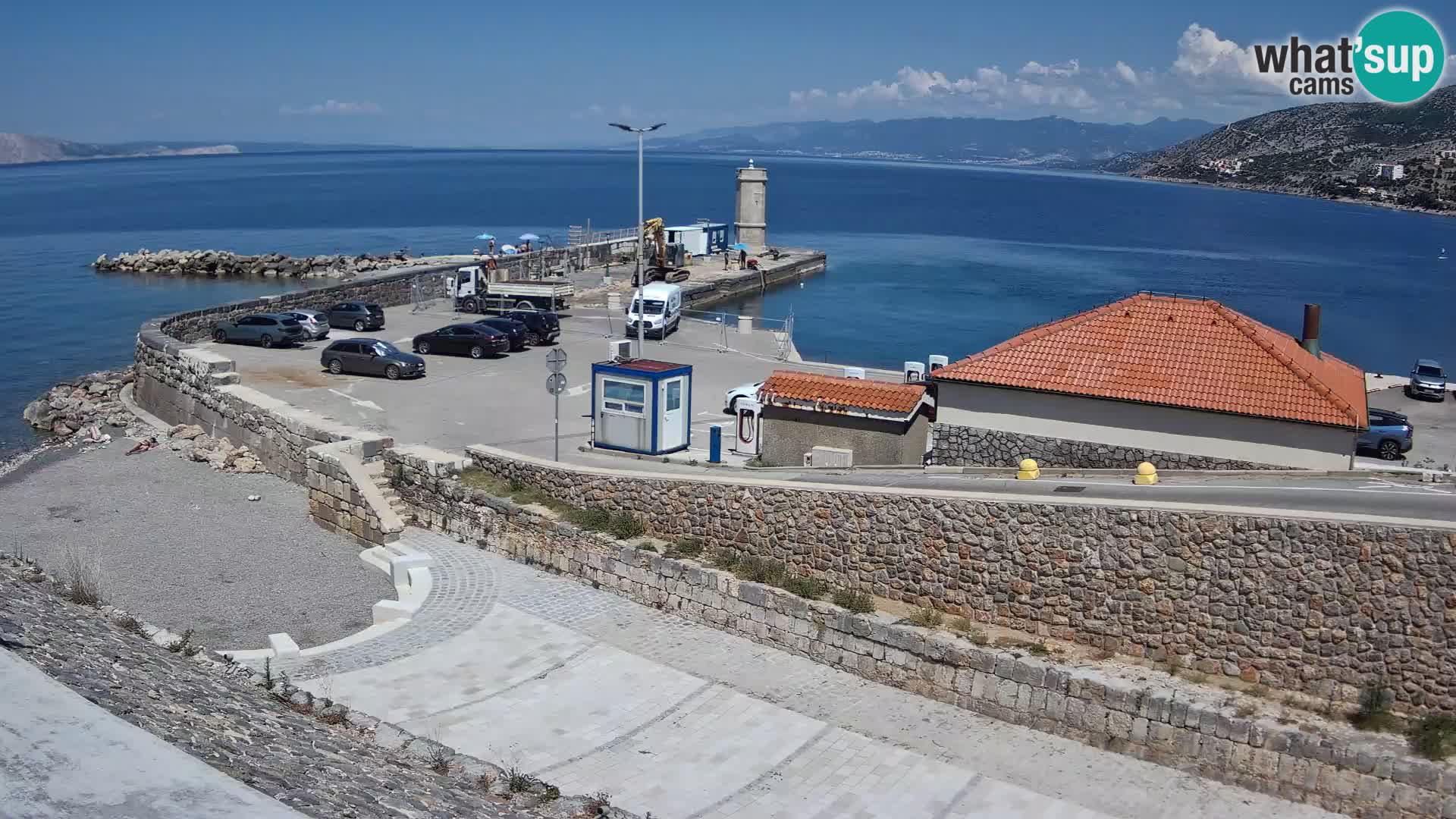 Webcam port de Senj – Vue sur la jetée et le phare
