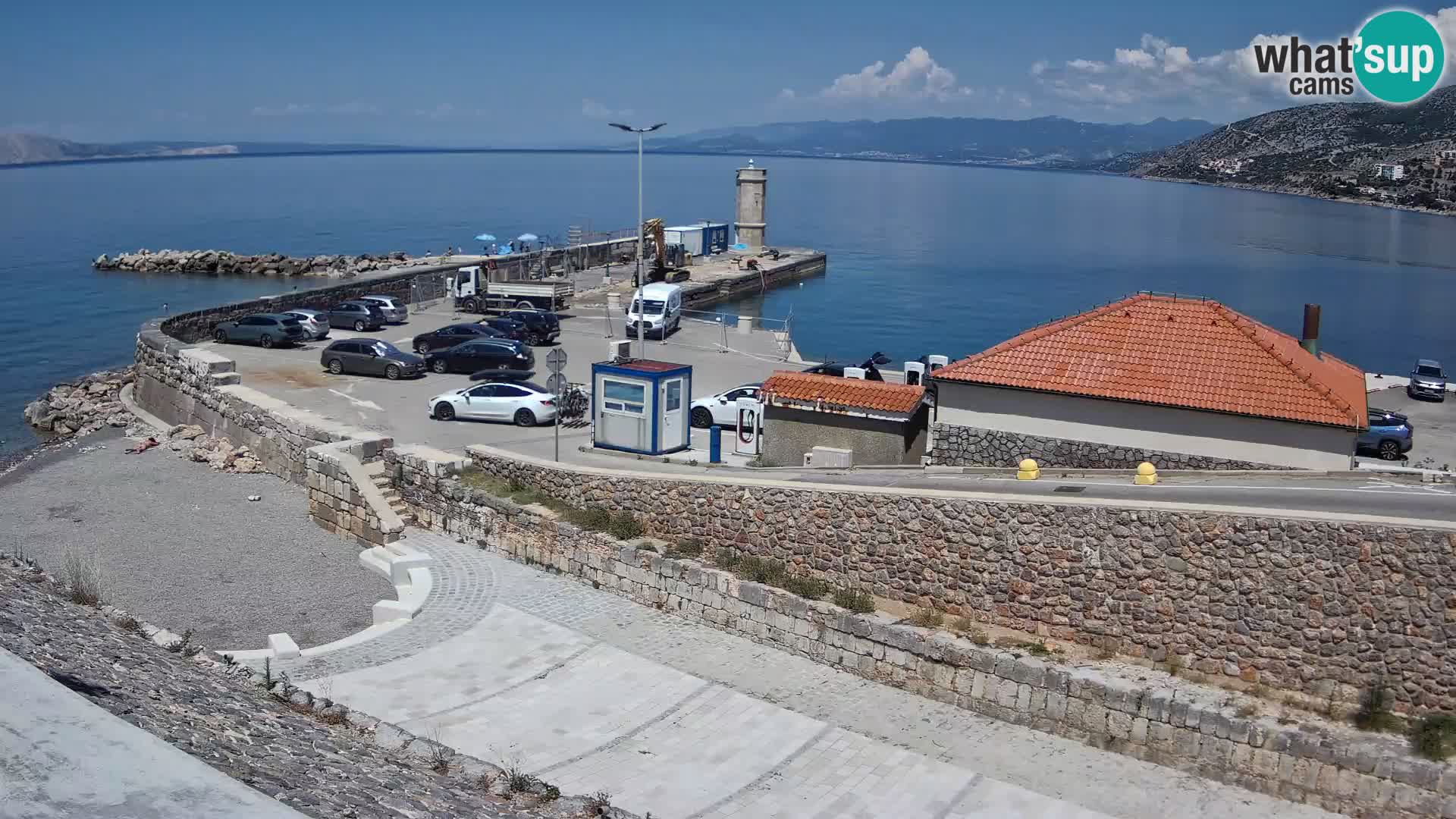 Senj Hafen Webcam – Wellenbrecher & Leuchtturm Liveblick