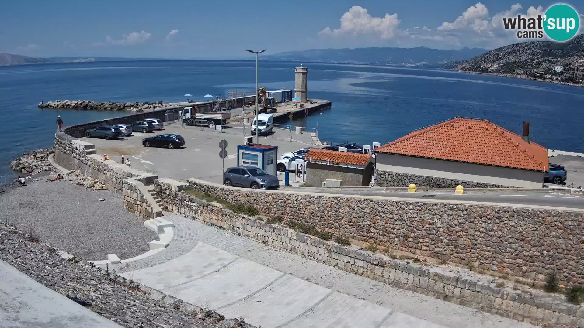 Web kamera Senj luka – Lukobran i svjetionik uživo