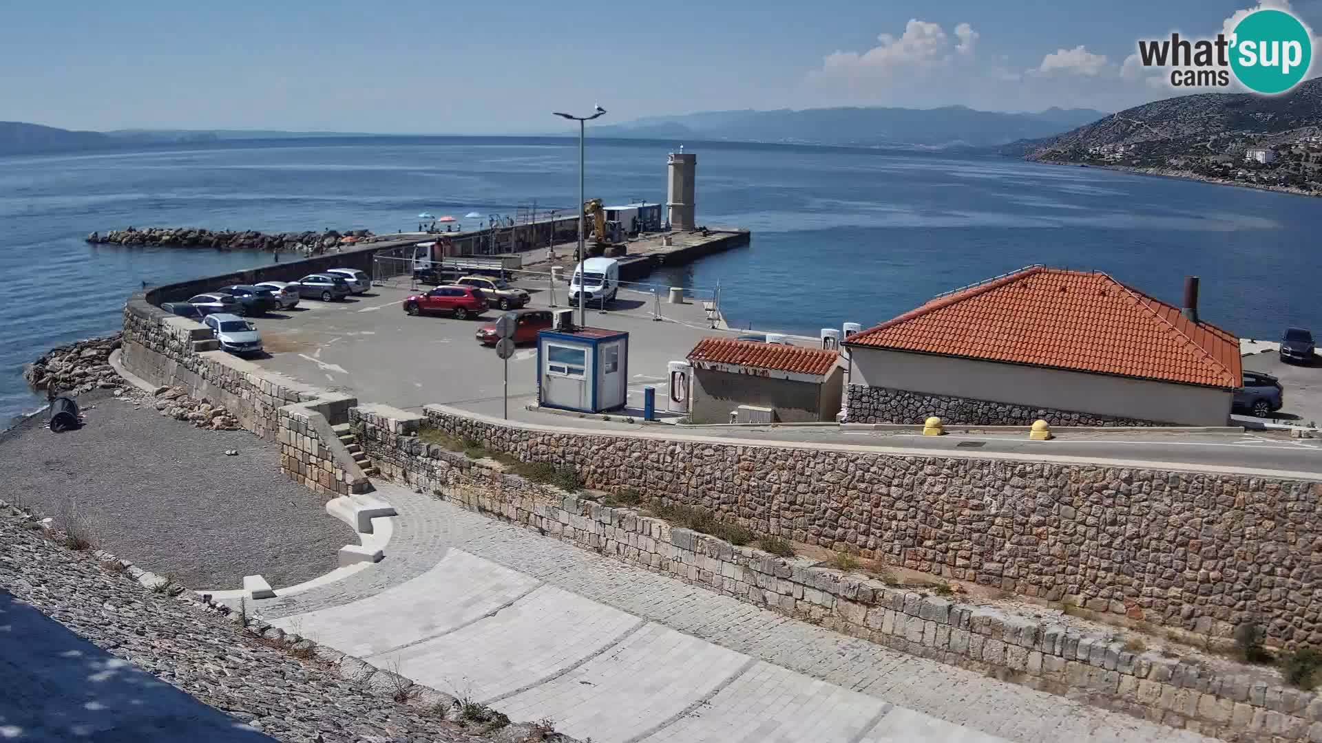 Senj Hafen Webcam – Wellenbrecher & Leuchtturm Liveblick