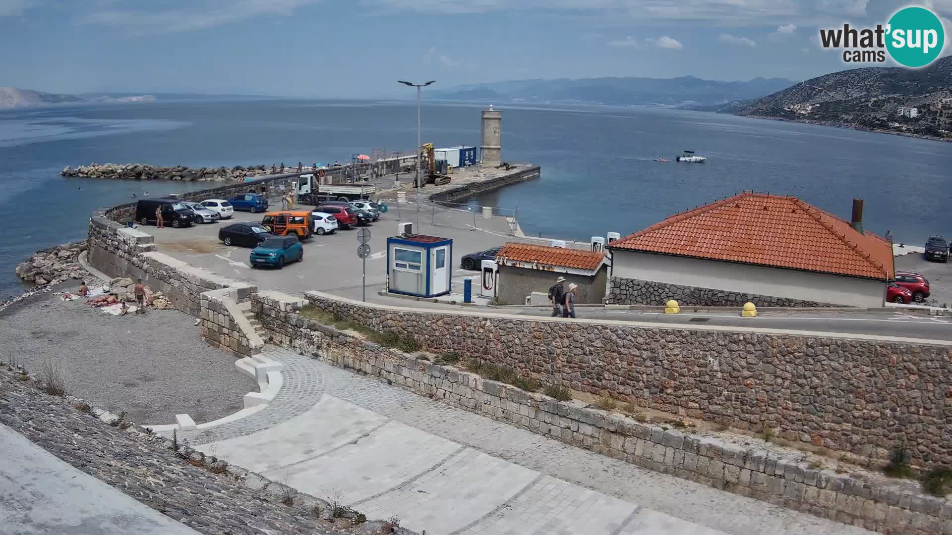 Senj Hafen Webcam – Wellenbrecher & Leuchtturm Liveblick