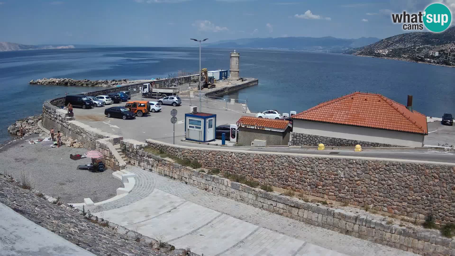 Senj Hafen Webcam – Wellenbrecher & Leuchtturm Liveblick