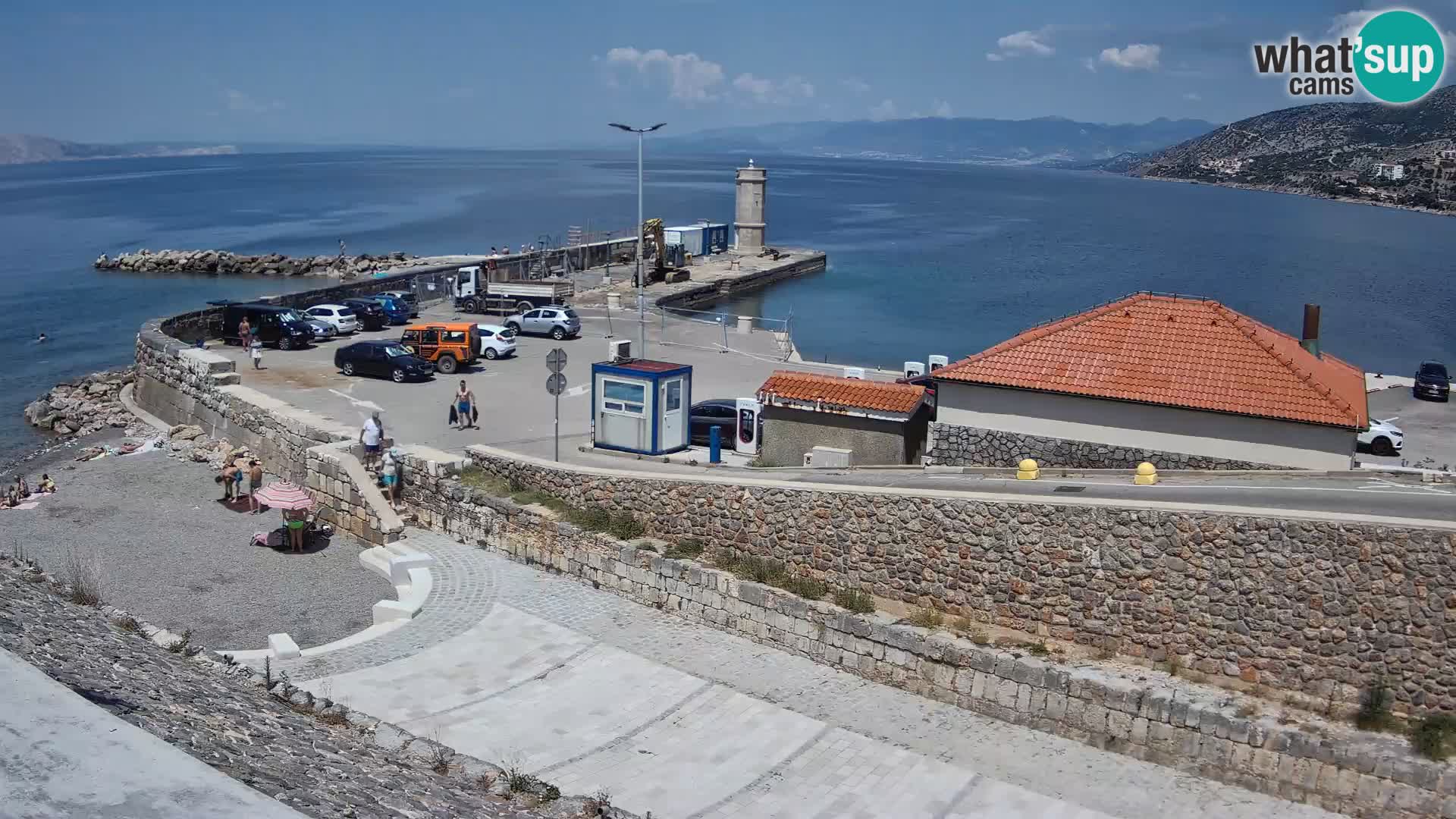 Senj Hafen Webcam – Wellenbrecher & Leuchtturm Liveblick