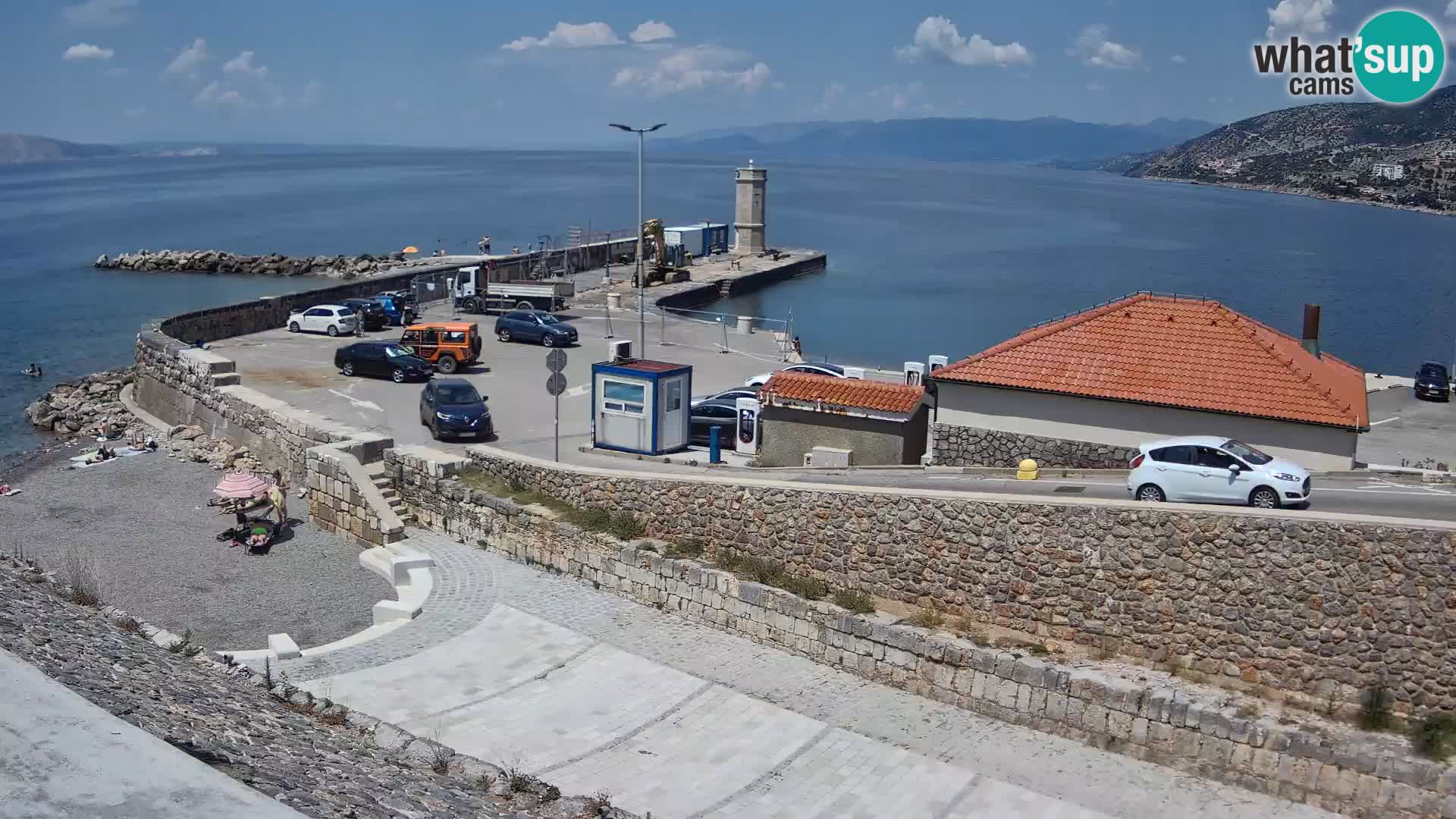 Senj Hafen Webcam – Wellenbrecher & Leuchtturm Liveblick